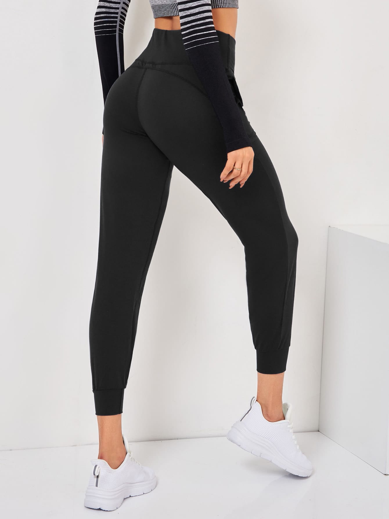 Daily&Casual Women'S Solid Color Elastic Waist Sweatpants