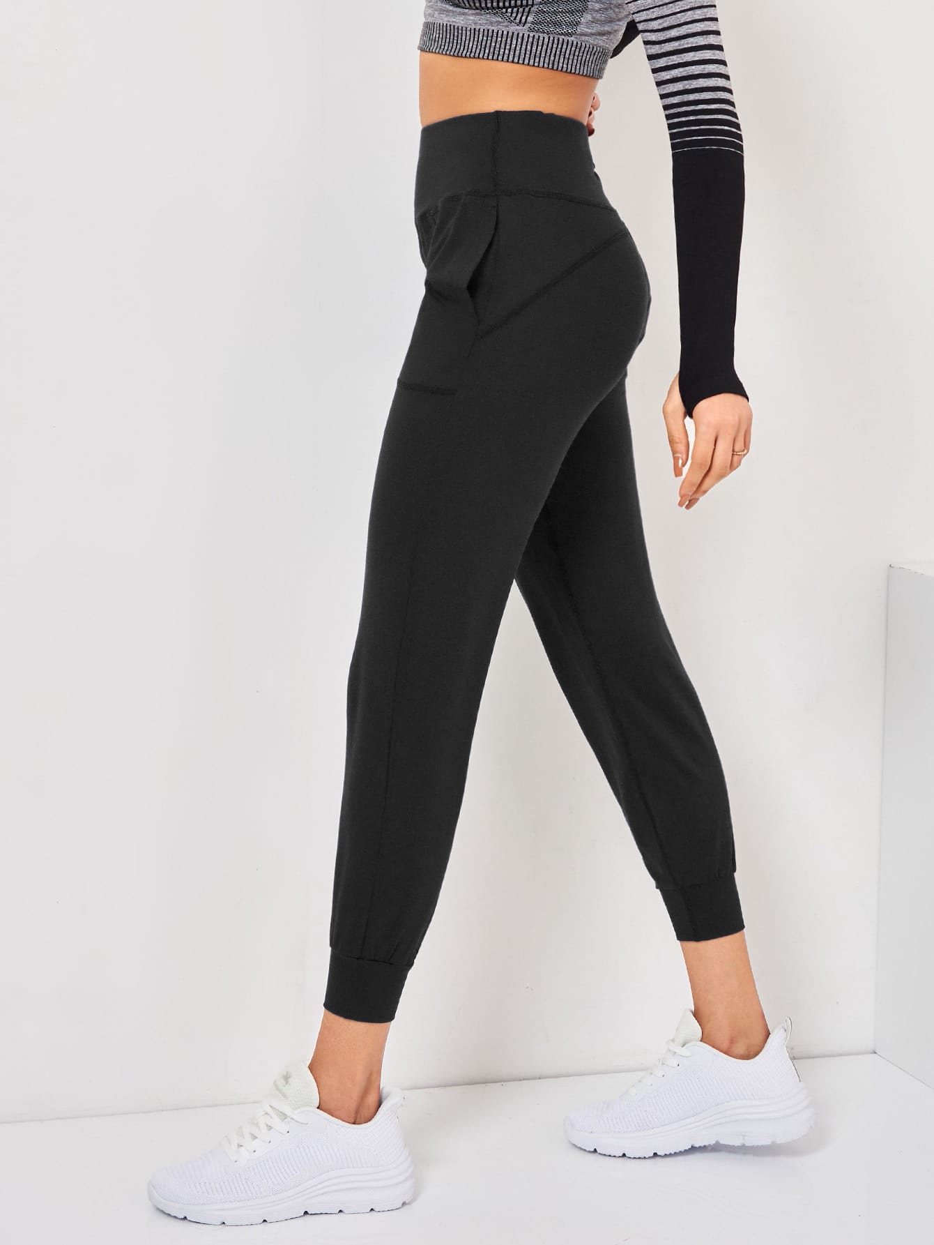 Daily&Casual Women'S Solid Color Elastic Waist Sweatpants