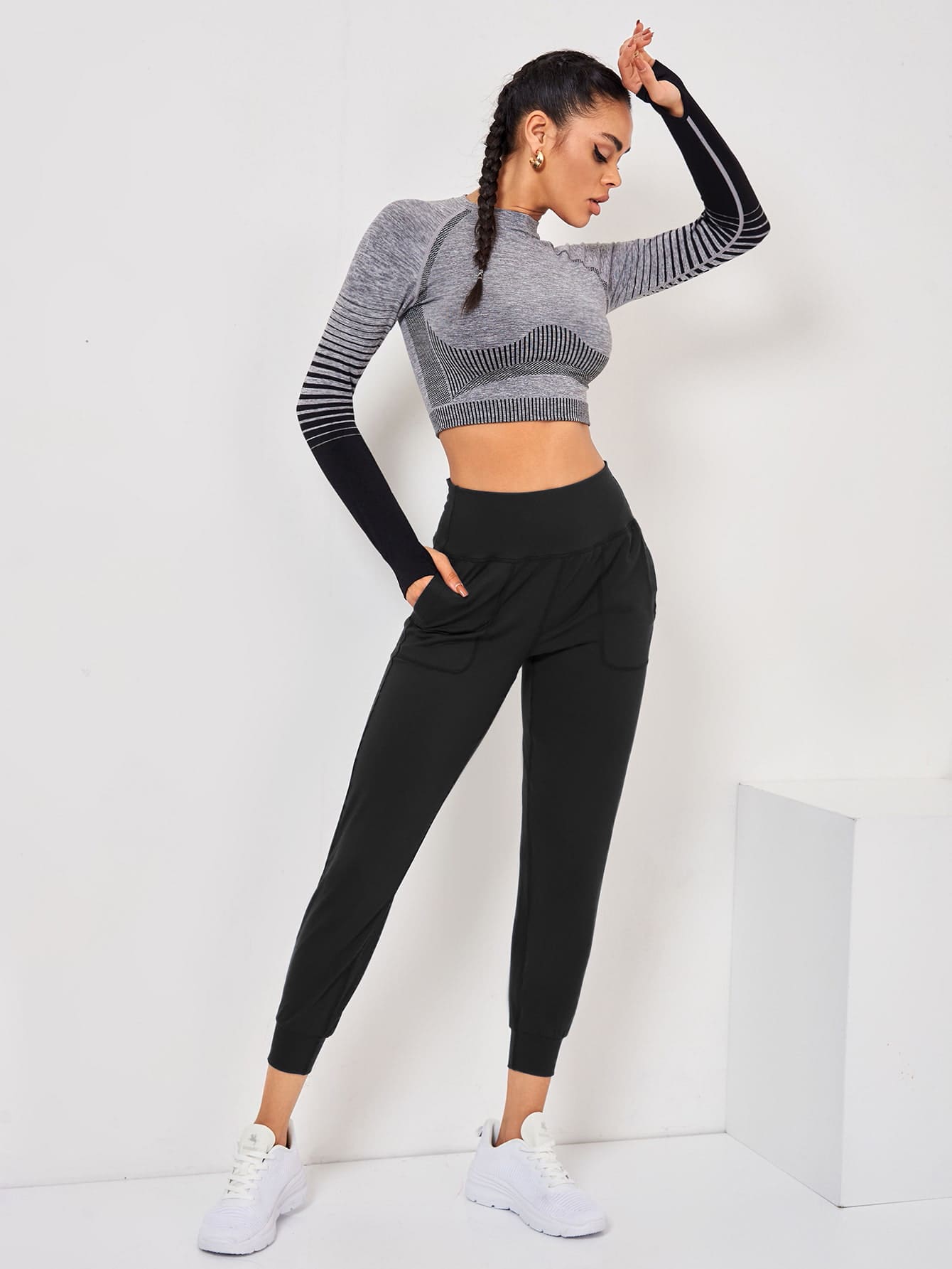 Daily&Casual Women'S Solid Color Elastic Waist Sweatpants