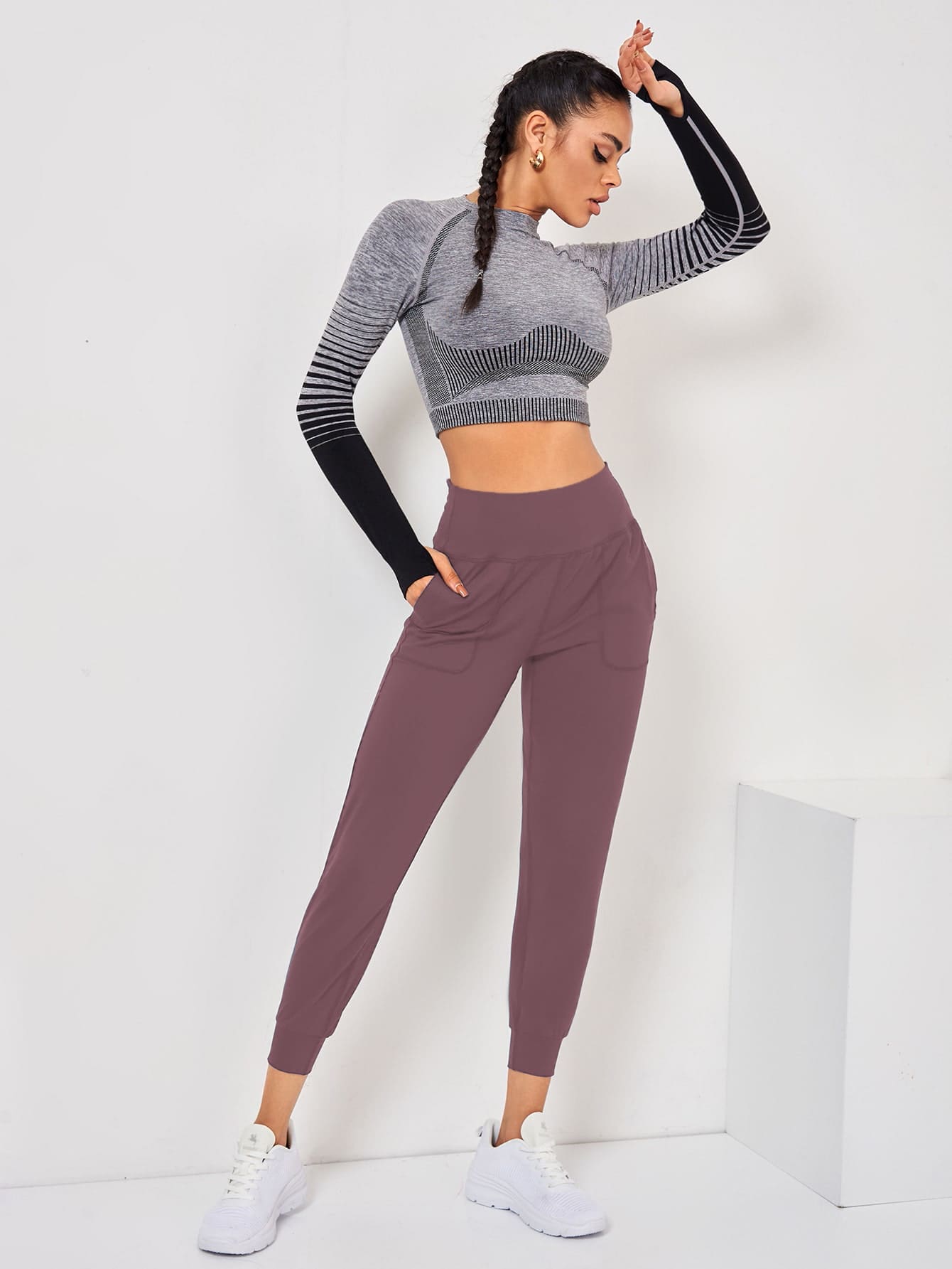 Daily&Casual Women'S Solid Color Elastic Waist Sweatpants