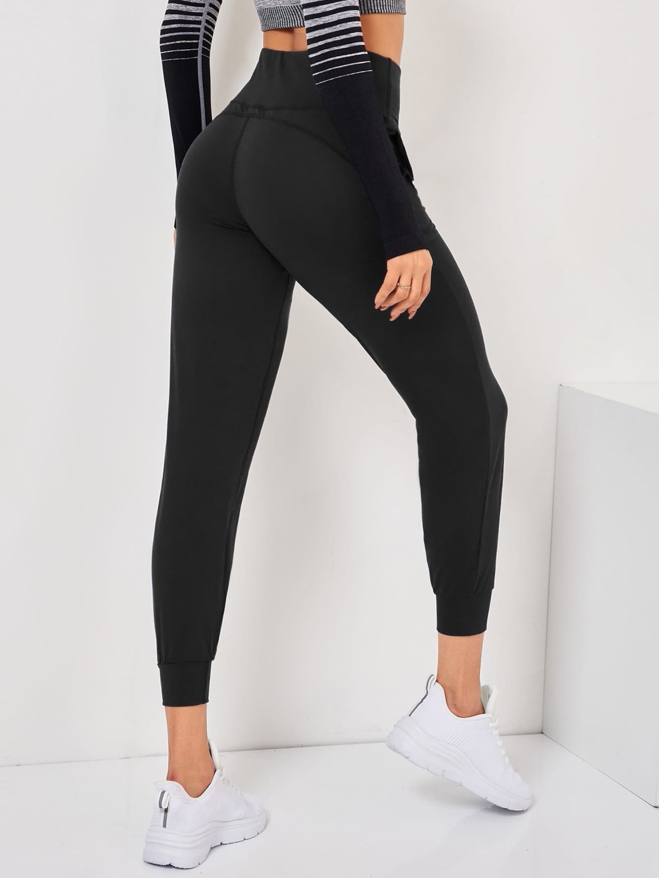 Daily&Casual Women'S Solid Color Elastic Waist Sweatpants