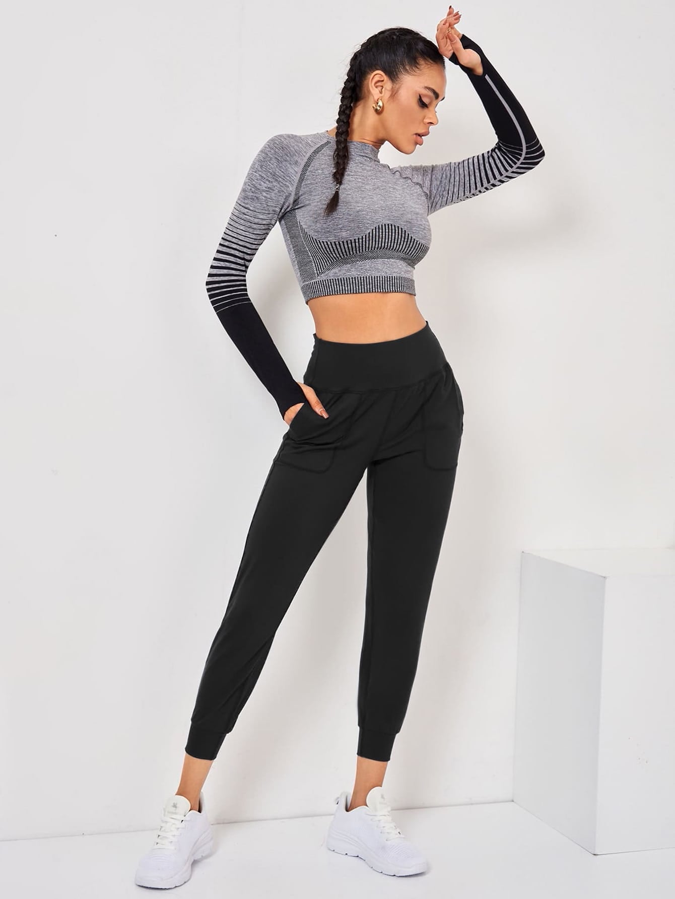 Daily&Casual Women'S Solid Color Elastic Waist Sweatpants