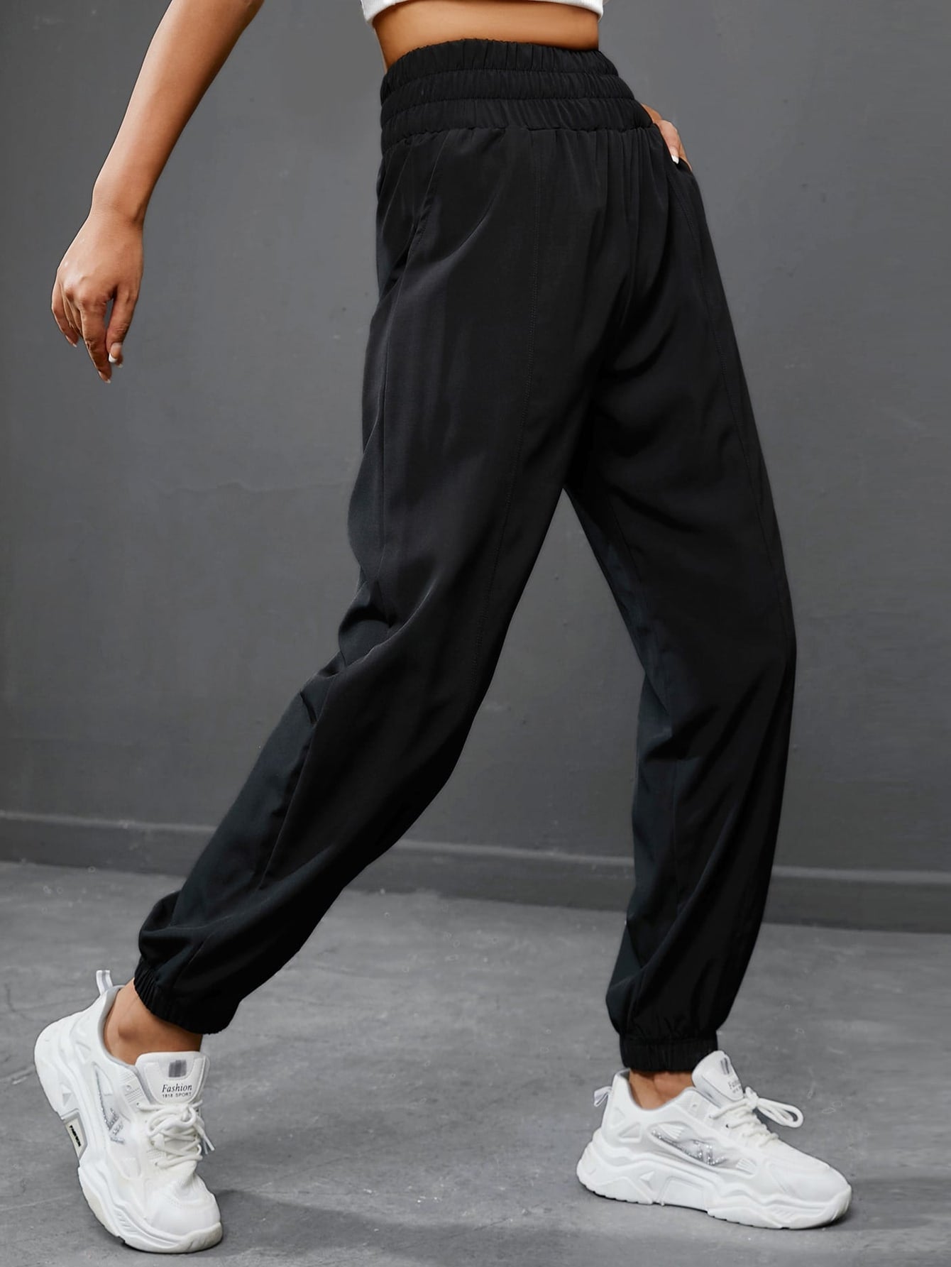 Daily&Casual Loose-Waisted Elastic Ankle Sport Pants