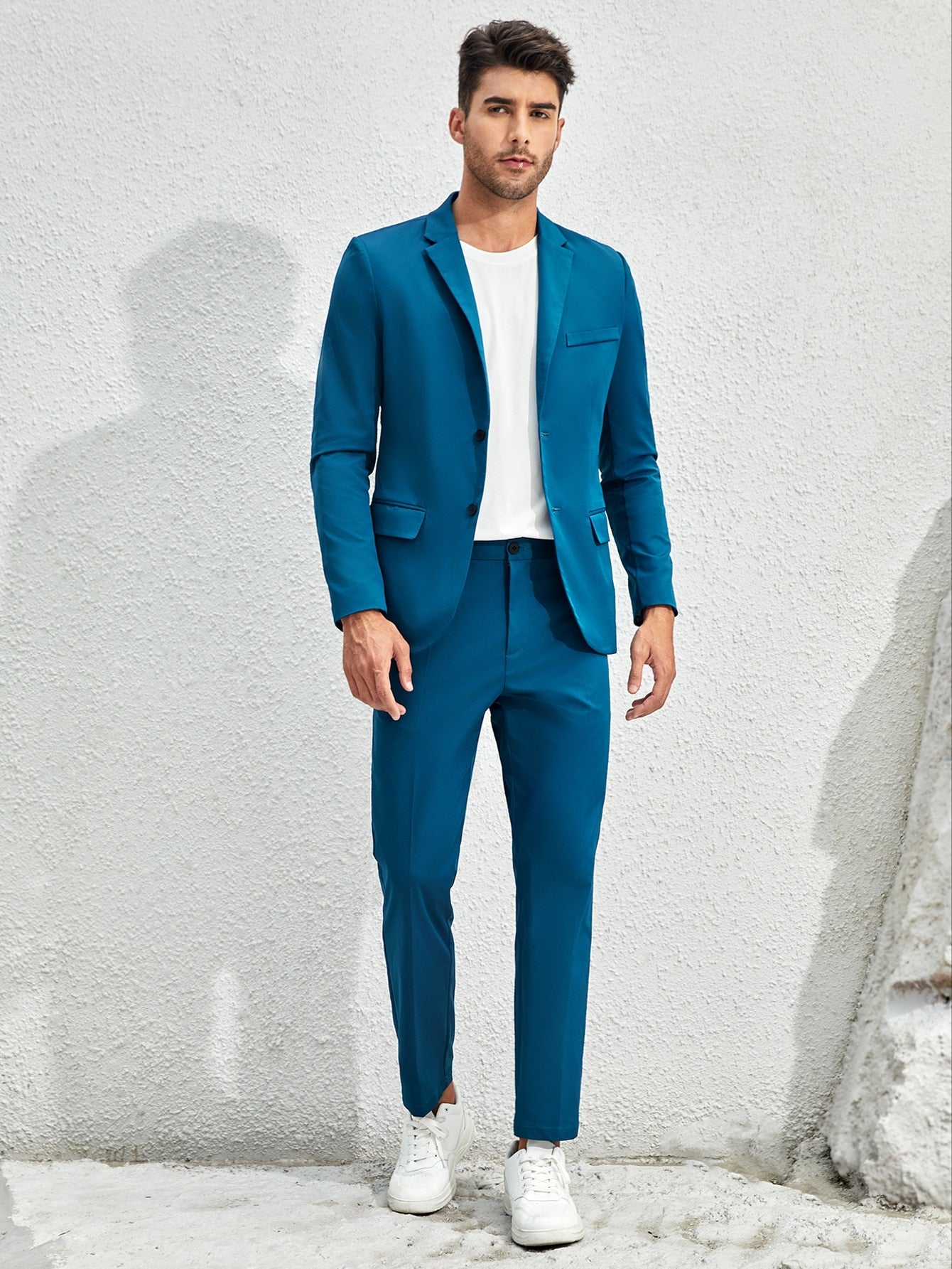 Manfinity Mode Men Single Breasted Blazer & Pants Suit