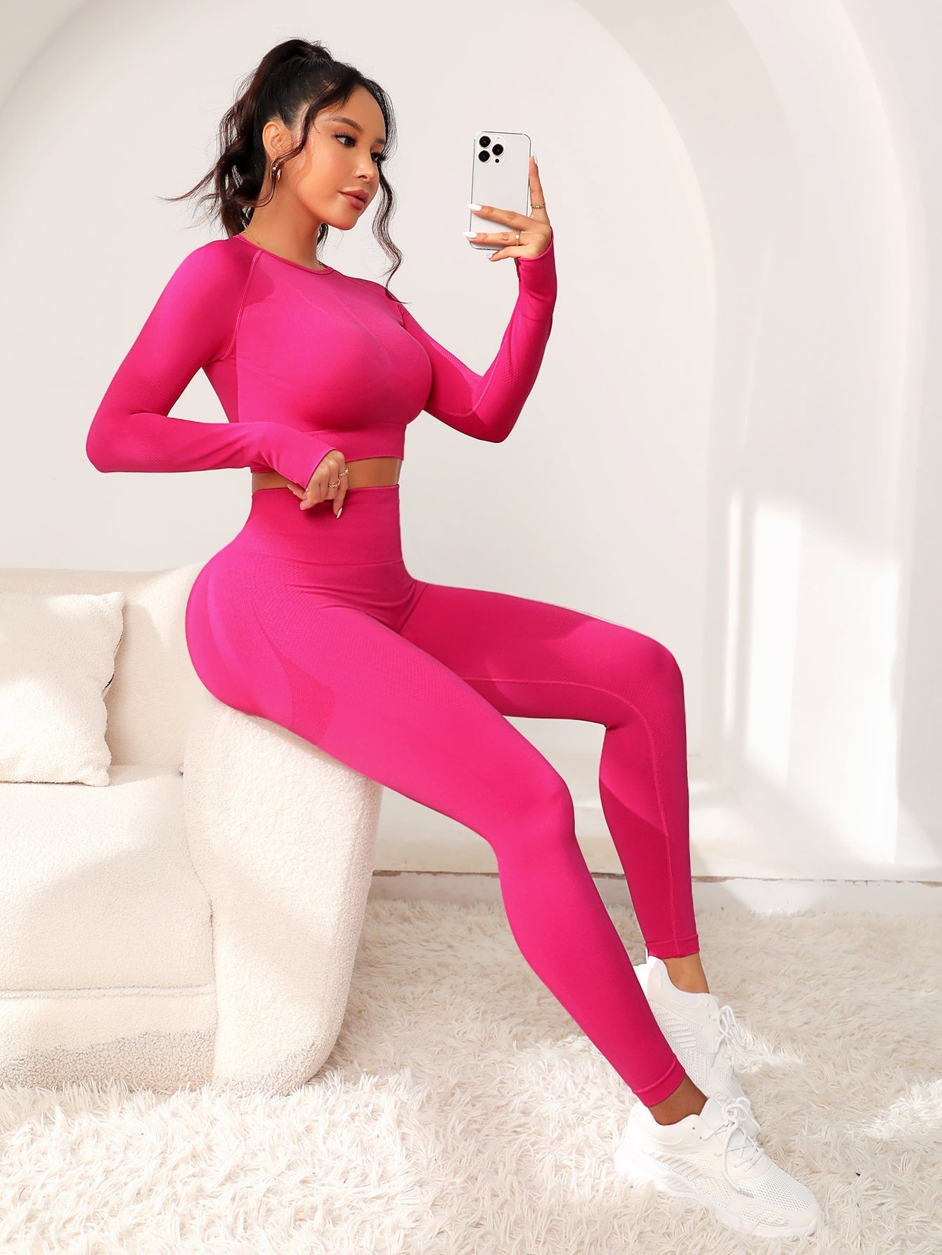 Daily&Casual Women'S Solid Color Slim Fit Sports Suit