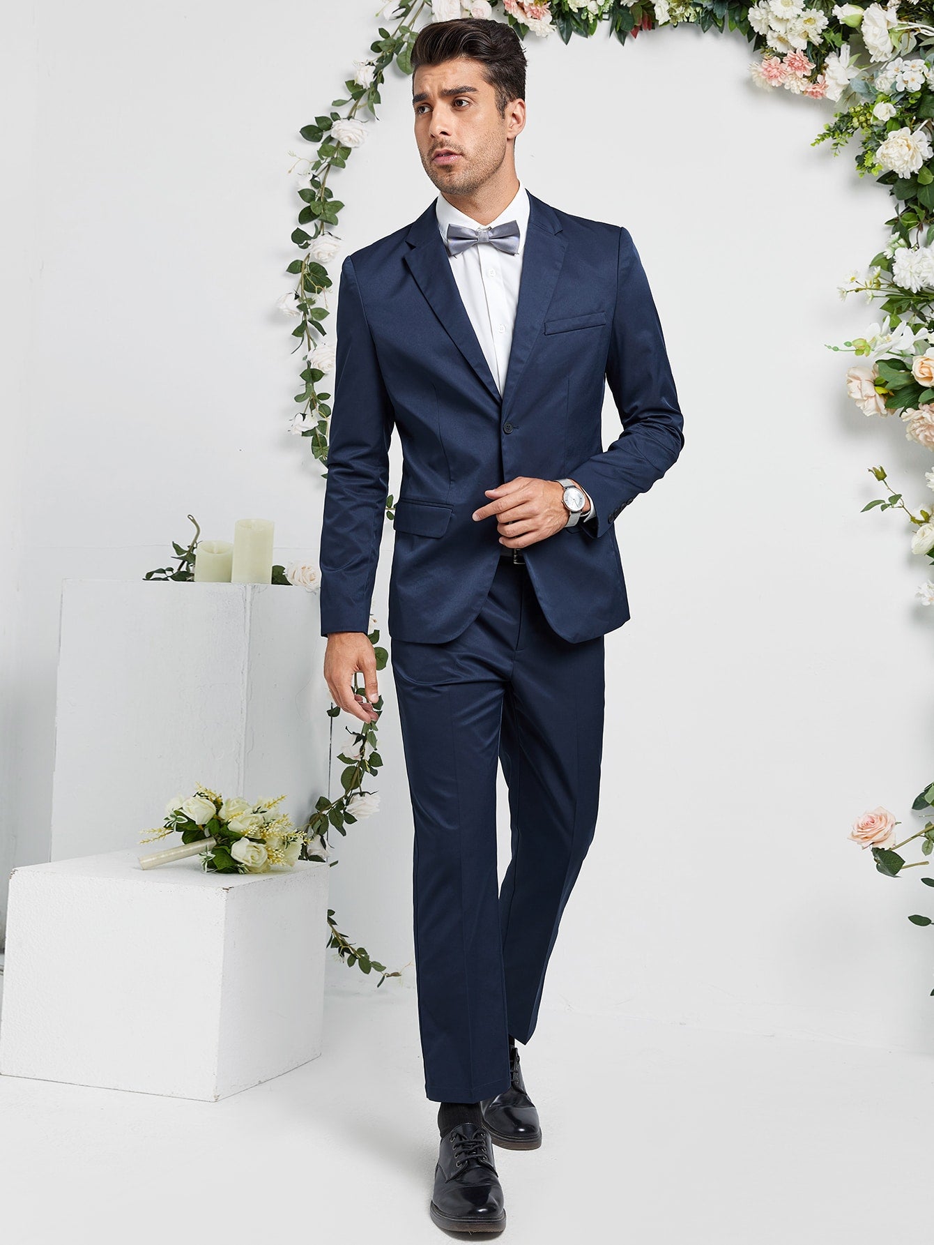 Manfinity Mode Men Single Breasted Blazer & Pants Suit