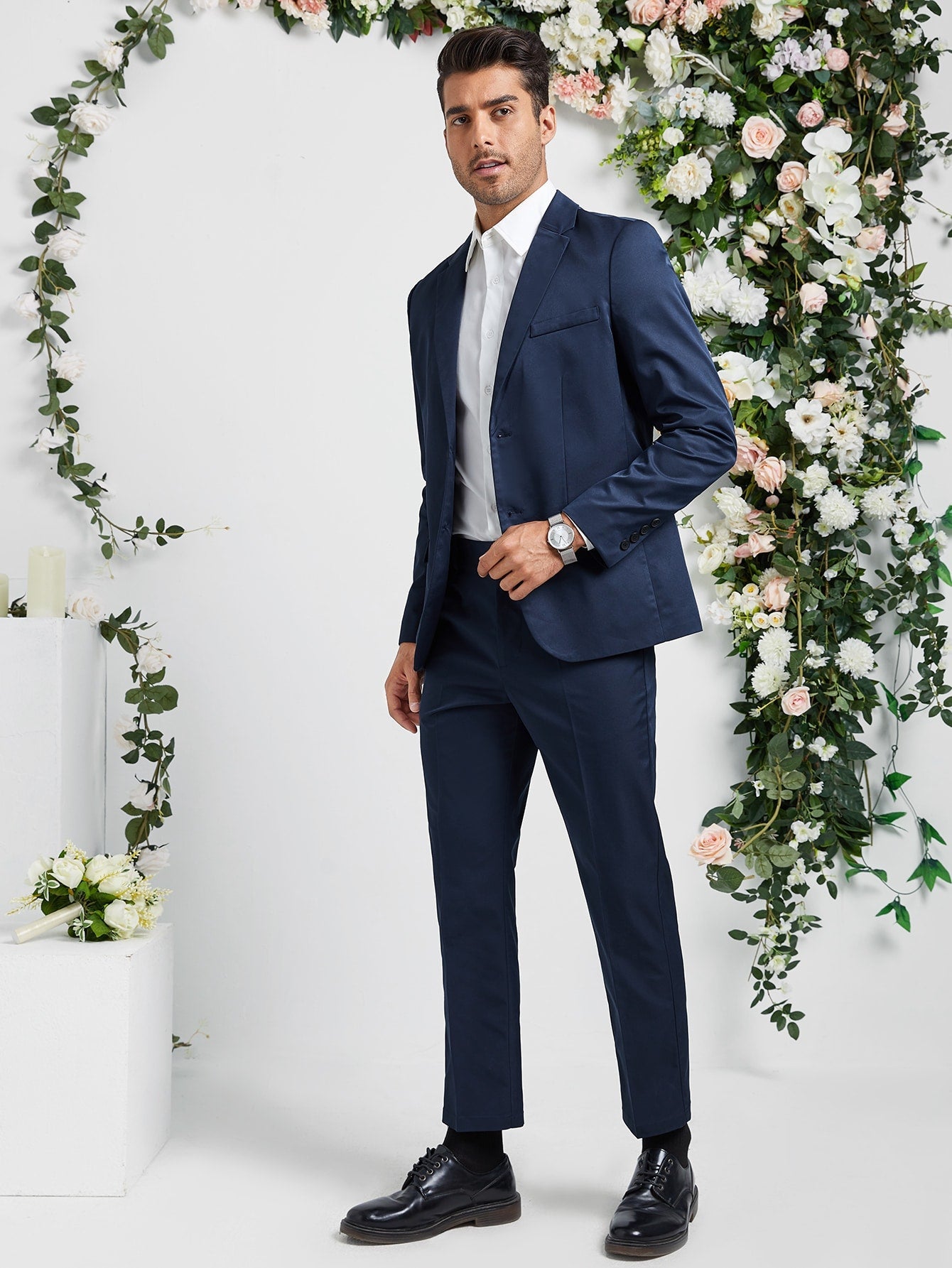 Manfinity Mode Men Single Breasted Blazer & Pants Suit