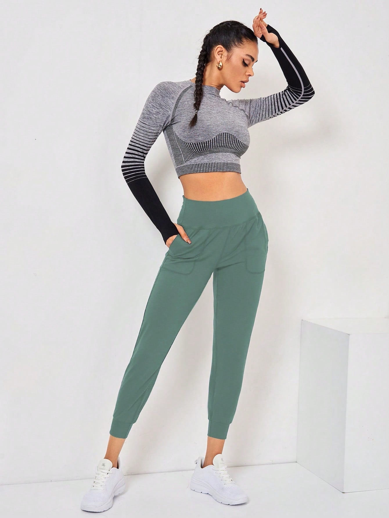 Daily&Casual Women'S Solid Color Elastic Waist Sweatpants