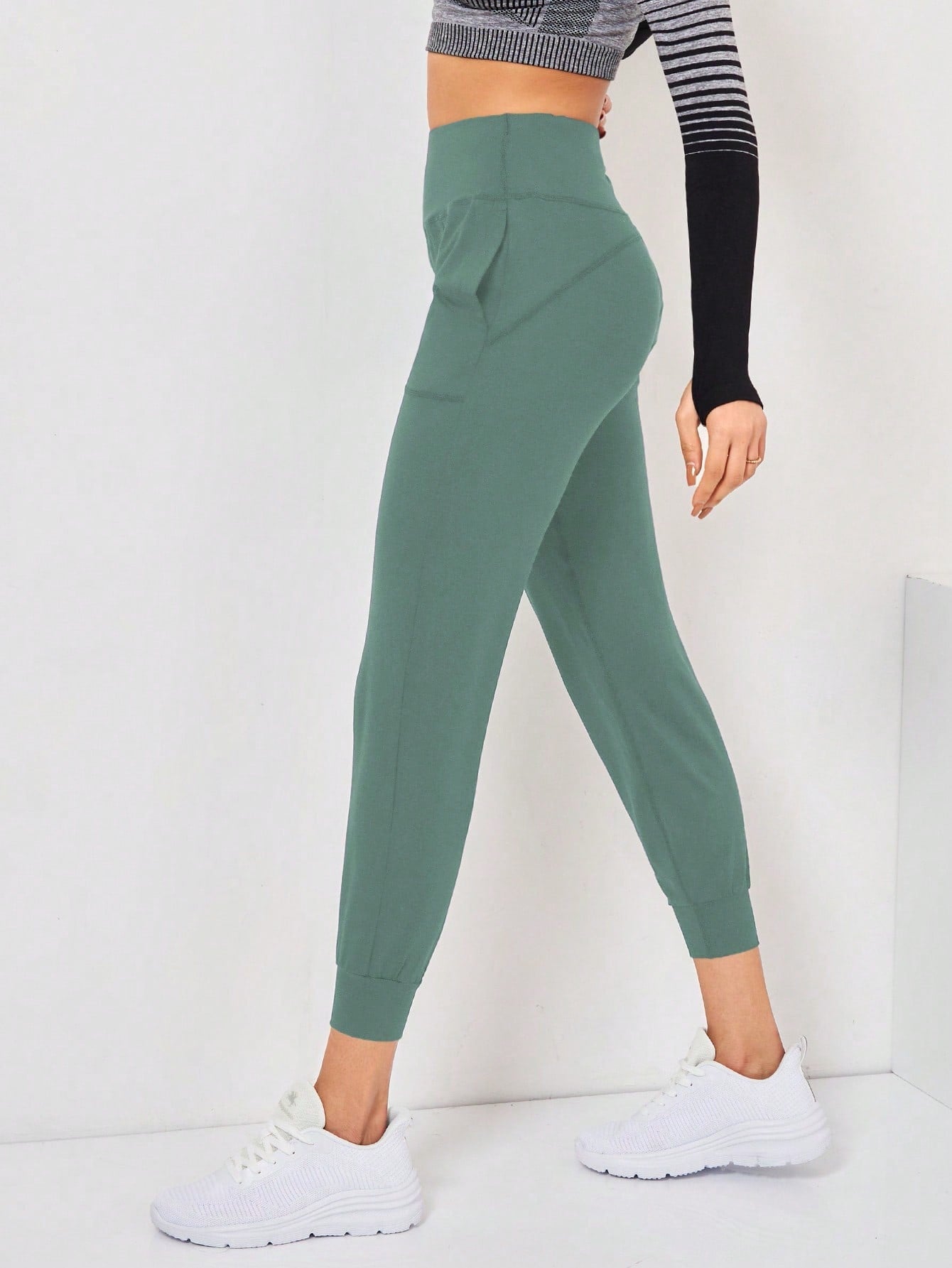 Daily&Casual Women'S Solid Color Elastic Waist Sweatpants