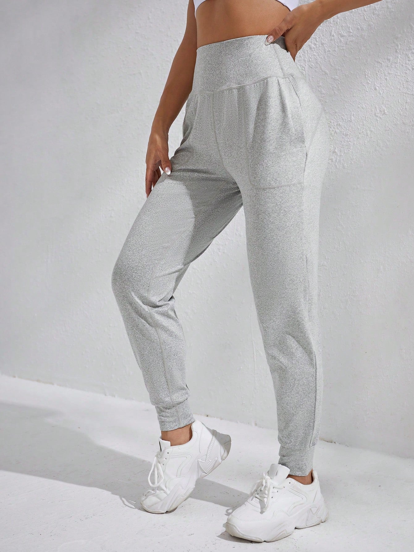 Daily&Casual Women'S Solid Color Elastic Waist Sweatpants