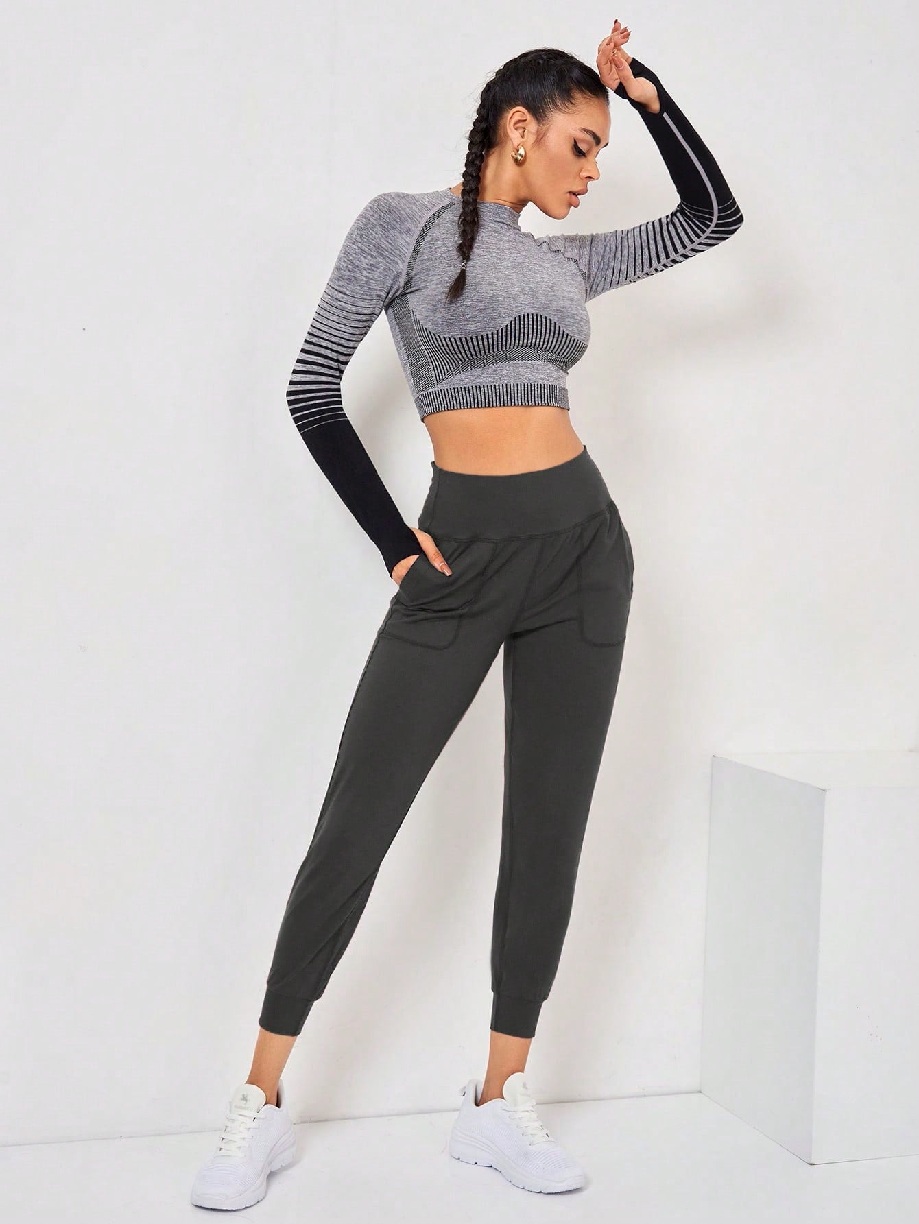 Daily&Casual Women'S Solid Color Elastic Waist Sweatpants