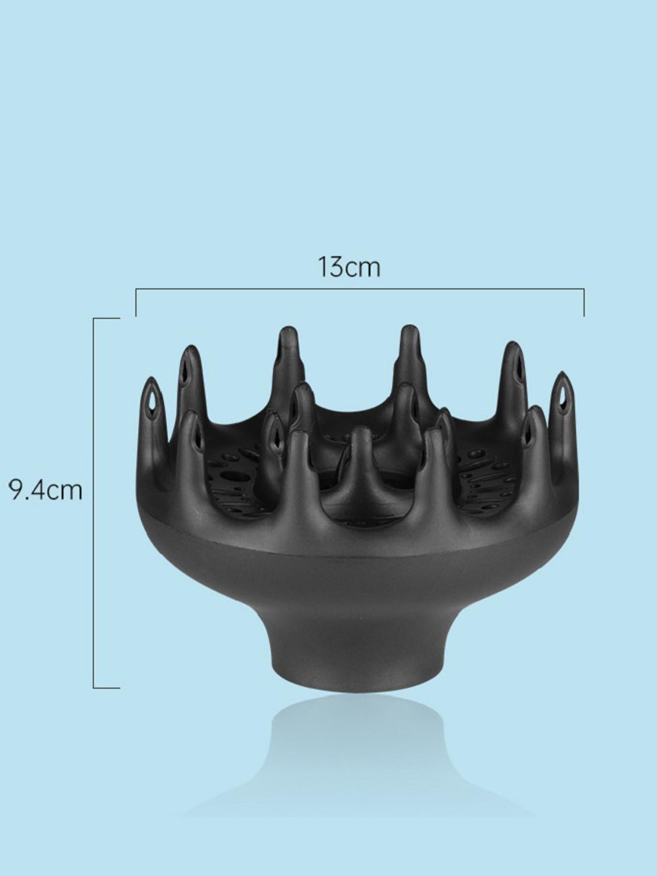 غطاء موزع مجفف الشعر، مناسب فقط لمجففات الشعر ذات منافذ الهواء المستديرة بقطر خارجي 4.36 سم - 4.65 سم، للشعر المجعد والشعر الطبيعي المموج - ملحق احترافي، الجمعة السوداء، الألفية، قطعة واحدة باللون الأسود