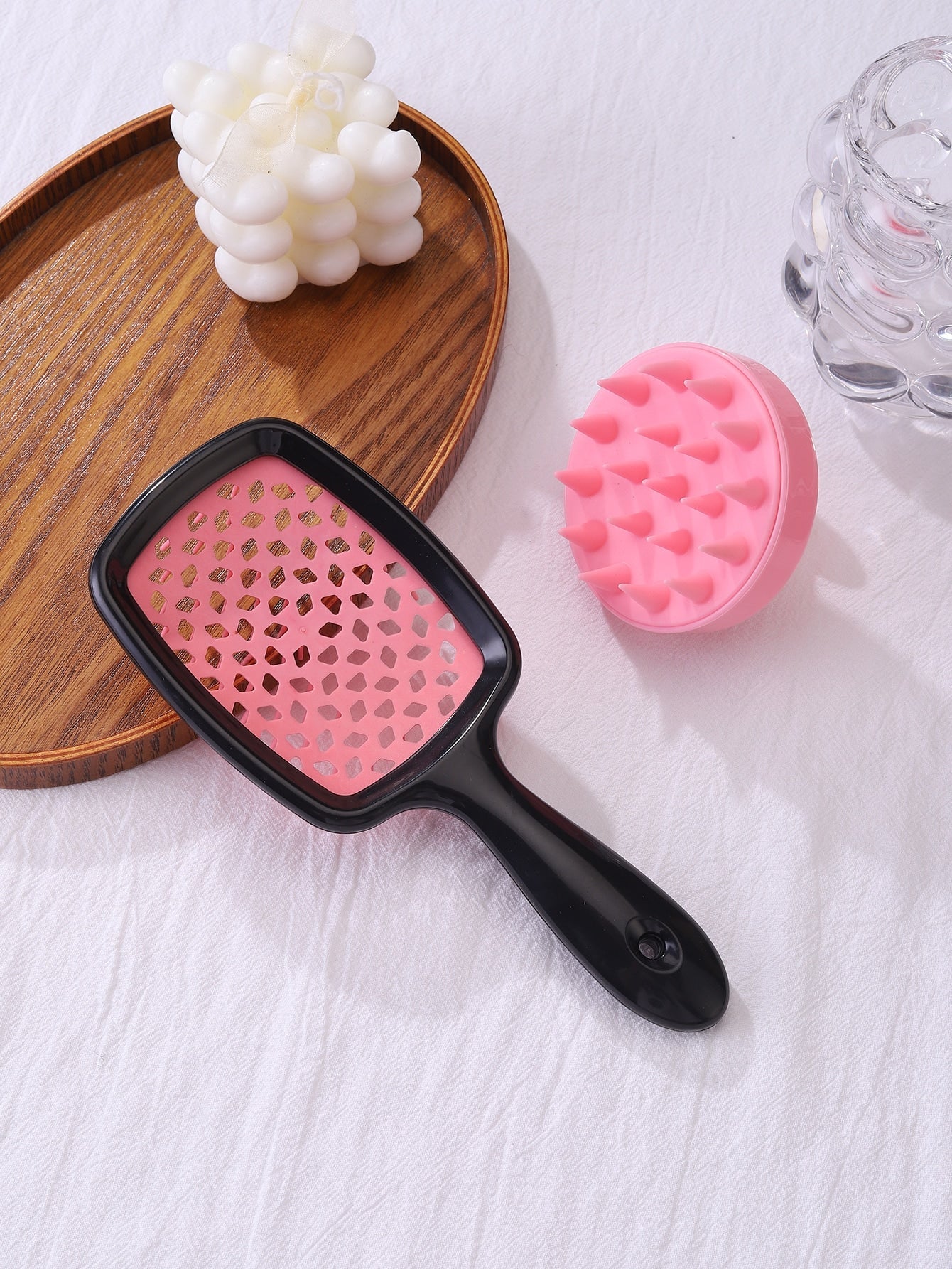 2PCS, 1Pc Shampoo Comb Scalp Massager, 2-In-1 Dry/Wet Hair Scalp Massager Shampoo Brush Scalp Care Brush For Scalp Care, Suitable For Men, Women, And Children, 1pc Hairdressing Massage Hair Drying Quick-Drying Comb Honeycomb Mesh Comb 1PC Purple Non-Knott