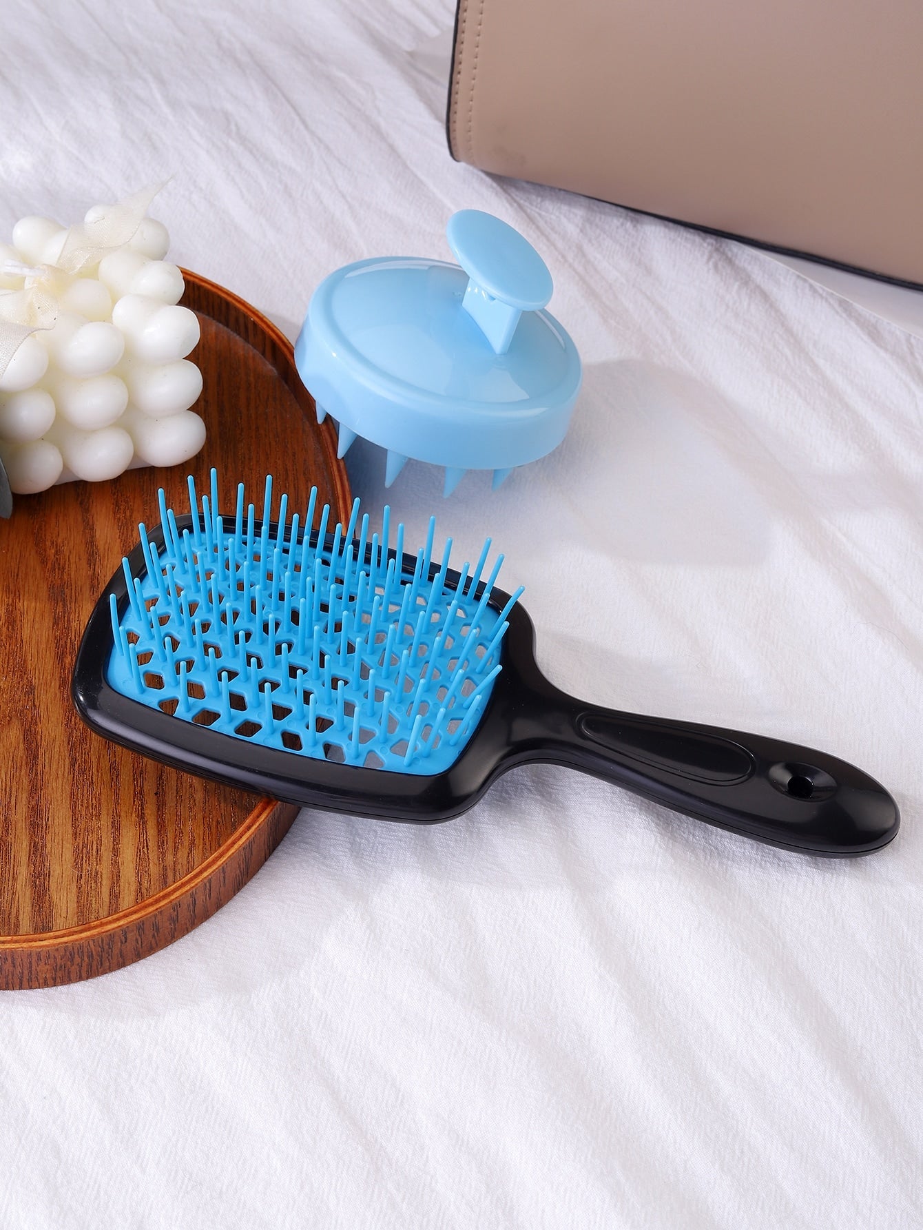 2PCS, 1Pc Shampoo Comb Scalp Massager, 2-In-1 Dry/Wet Hair Scalp Massager Shampoo Brush Scalp Care Brush For Scalp Care, Suitable For Men, Women, And Children, 1pc Hairdressing Massage Hair Drying Quick-Drying Comb Honeycomb Mesh Comb 1PC Purple Non-Knott