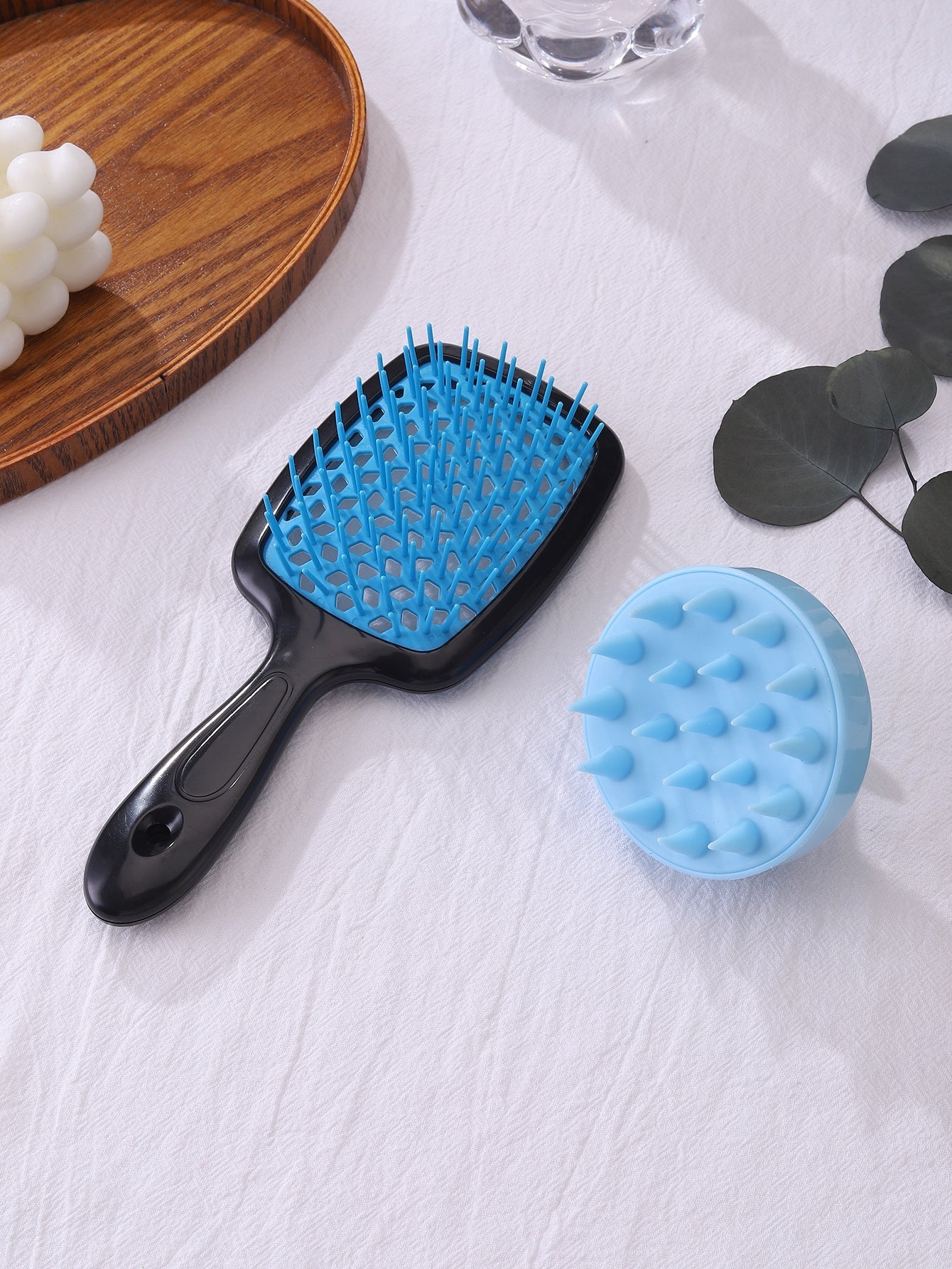 2PCS, 1Pc Shampoo Comb Scalp Massager, 2-In-1 Dry/Wet Hair Scalp Massager Shampoo Brush Scalp Care Brush For Scalp Care, Suitable For Men, Women, And Children, 1pc Hairdressing Massage Hair Drying Quick-Drying Comb Honeycomb Mesh Comb 1PC Purple Non-Knott