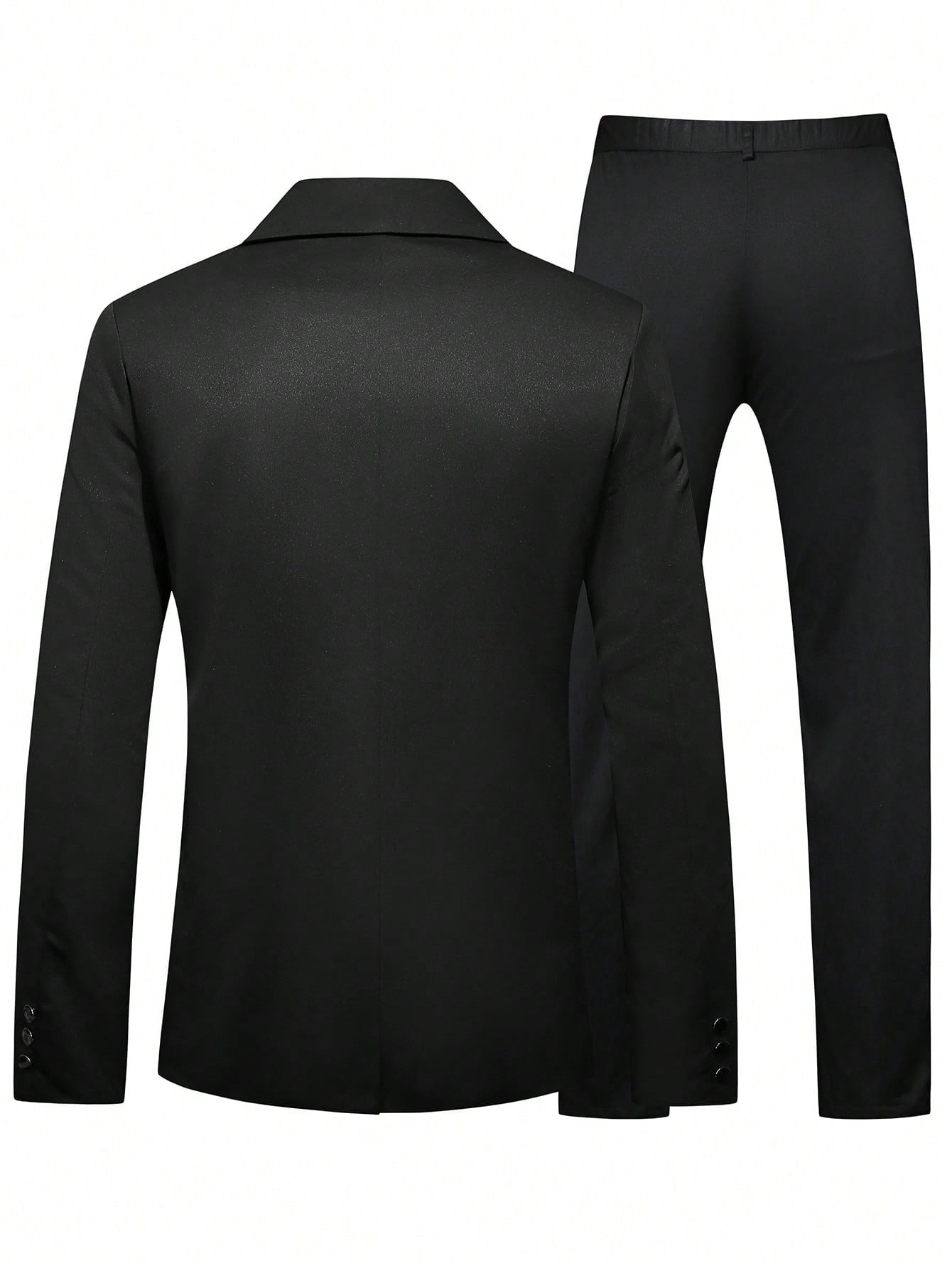 Manfinity Mode Men Single Breasted Blazer & Suit Pants