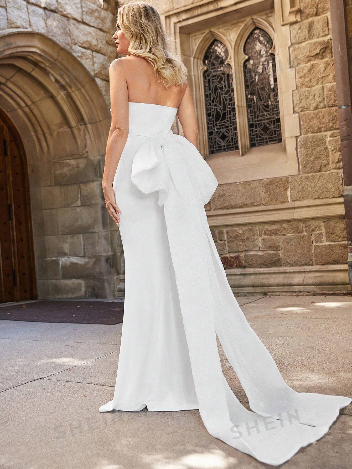 Mermaid Hem Tube Wedding Dress