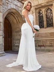 Mermaid Hem Tube Wedding Dress