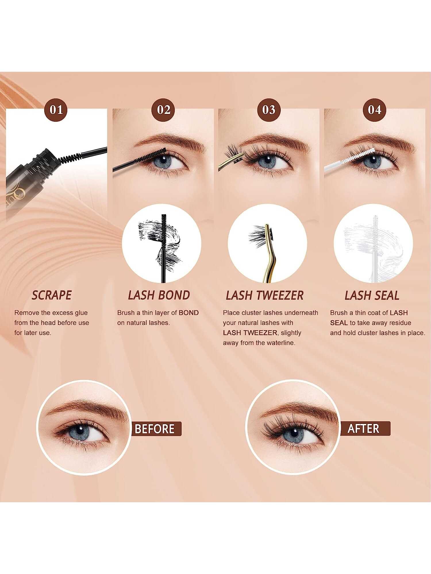 رموش Azenlo العنقودية 120 رموش فردية مجموعات رمش ملحقات DIY Wispy Fluffy Lash Extension Kit مع قضيب ورابطة الرموش وختم الرموش الصناعية مظهر طبيعي مزيج 10-16 مم C تجعيد الرموش الصناعية الفردية DIY رمش تمديد في المنزل Gl