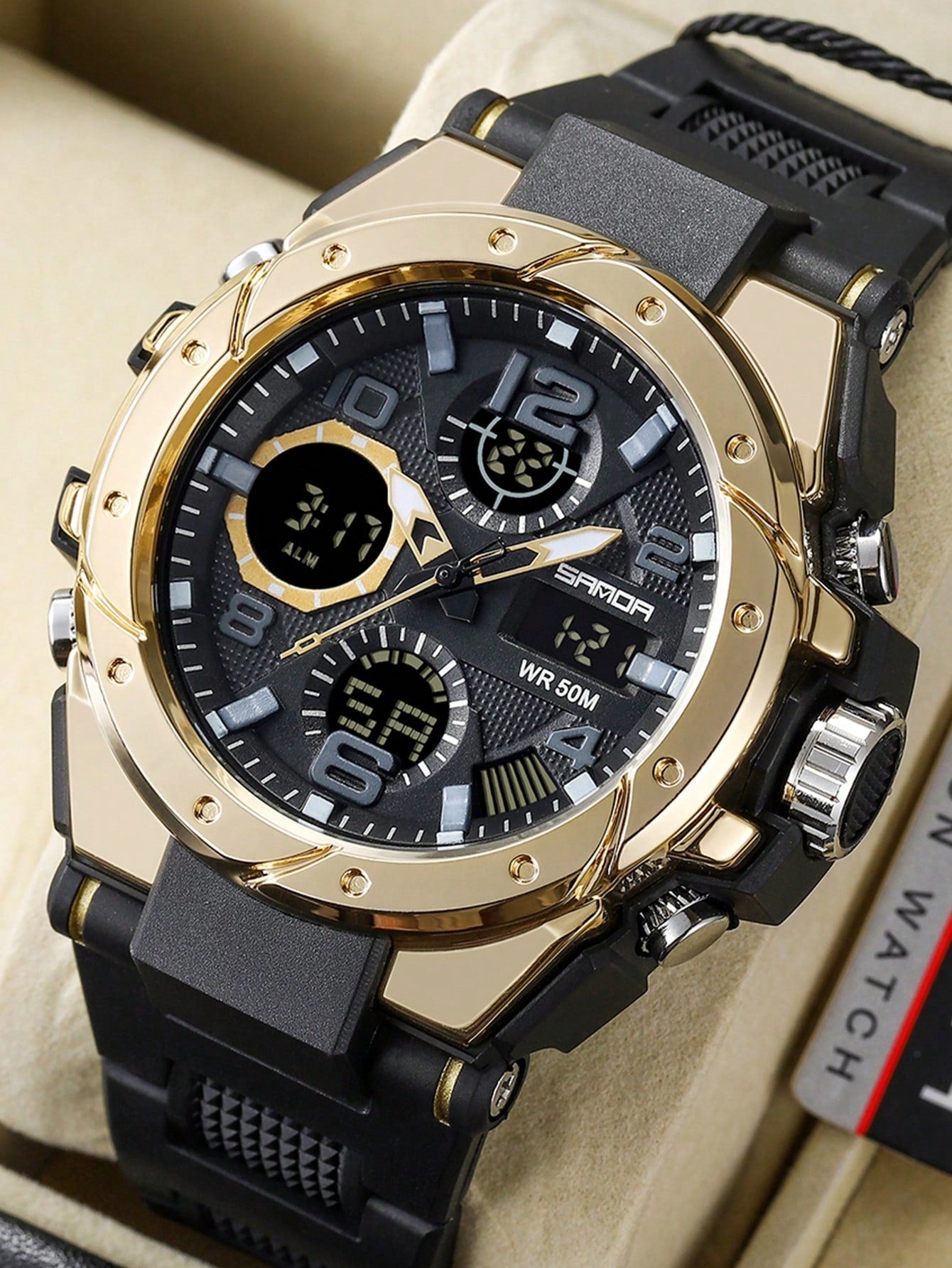 Sanda Luxury Men's Digital Sports Watch 5atm Waterproof Electronic Wristwatch Shock-resistant Men's Clock