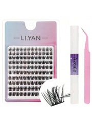 رموش Azenlo العنقودية 120 رموش فردية مجموعات رمش ملحقات DIY Wispy Fluffy Lash Extension Kit مع قضيب ورابطة الرموش وختم الرموش الصناعية مظهر طبيعي مزيج 10-16 مم C تجعيد الرموش الصناعية الفردية DIY رمش تمديد في المنزل Gl