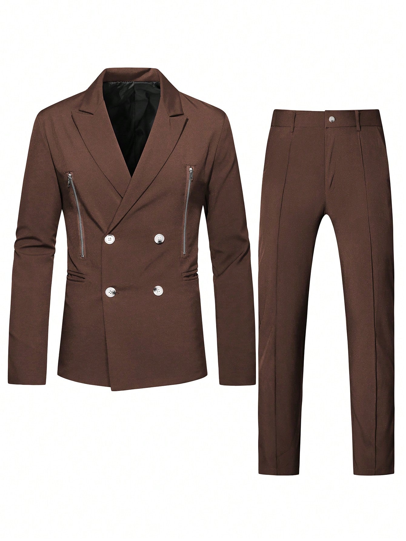 Manfinity Mode Men Double Breasted Blazer & Suit Pants