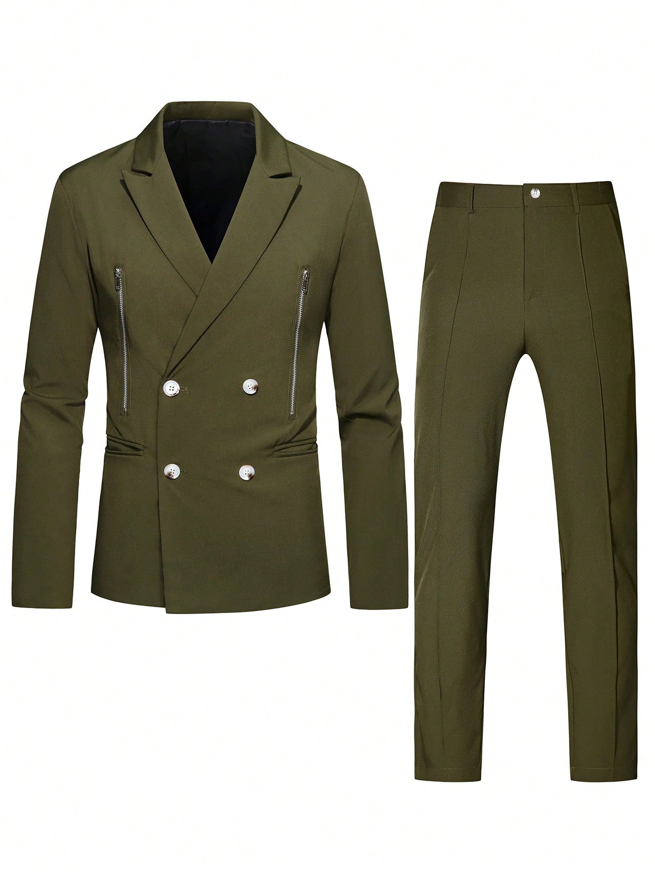 Manfinity Mode Men Double Breasted Blazer & Suit Pants