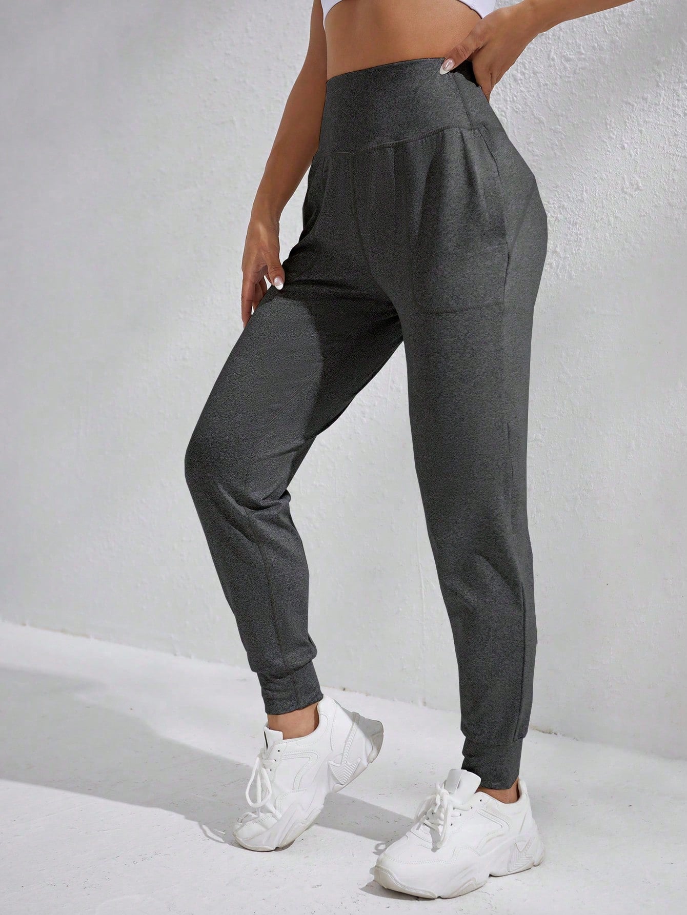 Daily&Casual Women'S Solid Color Elastic Waist Sweatpants