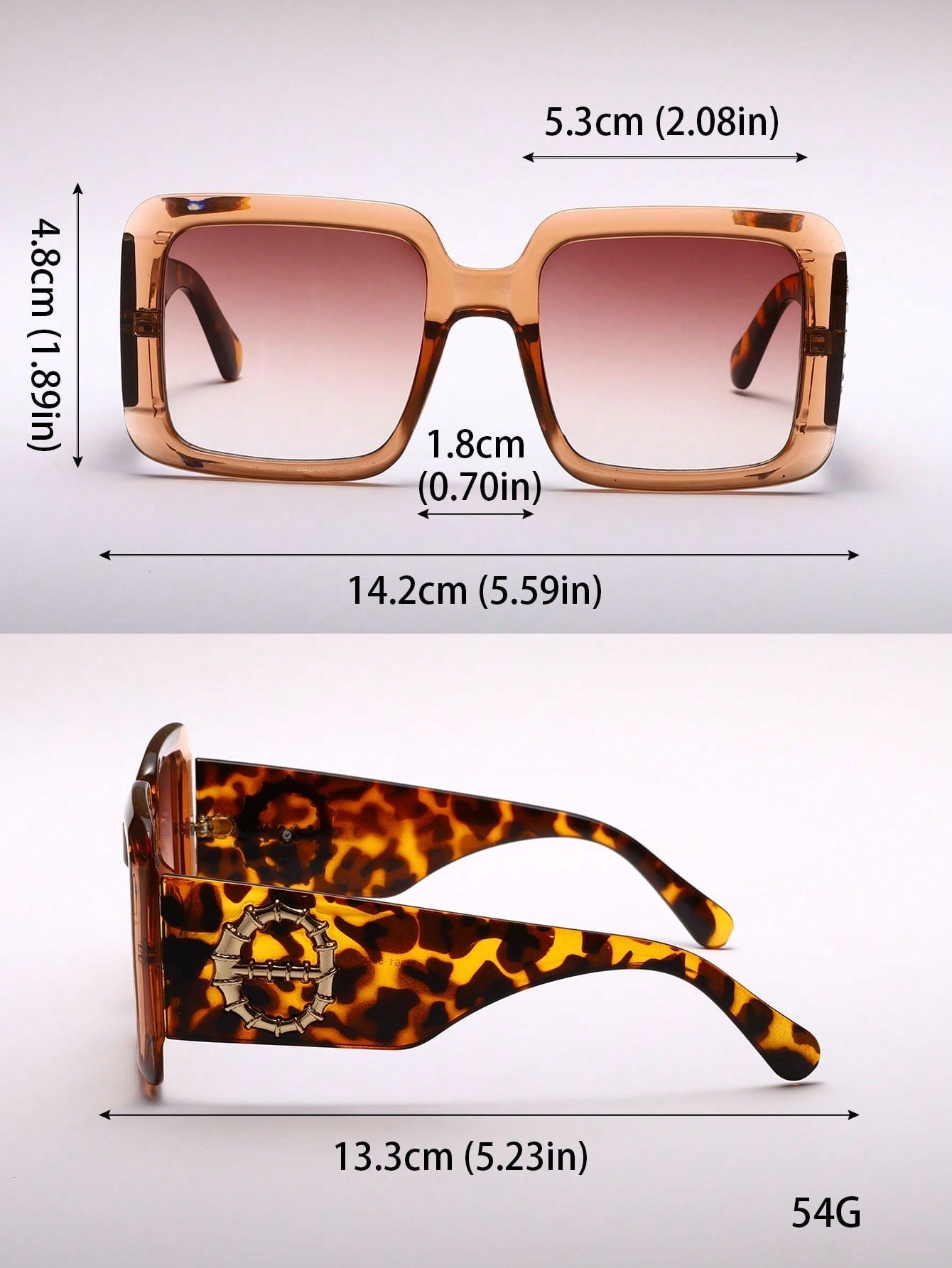 Tortoiseshell Square Frame Fashion Glasses