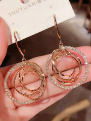 2023 New Arrival Earings Ins Korean Style Elegant Circle Dangle Earrings For Women