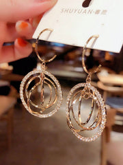 2023 New Arrival Earings Ins Korean Style Elegant Circle Dangle Earrings For Women