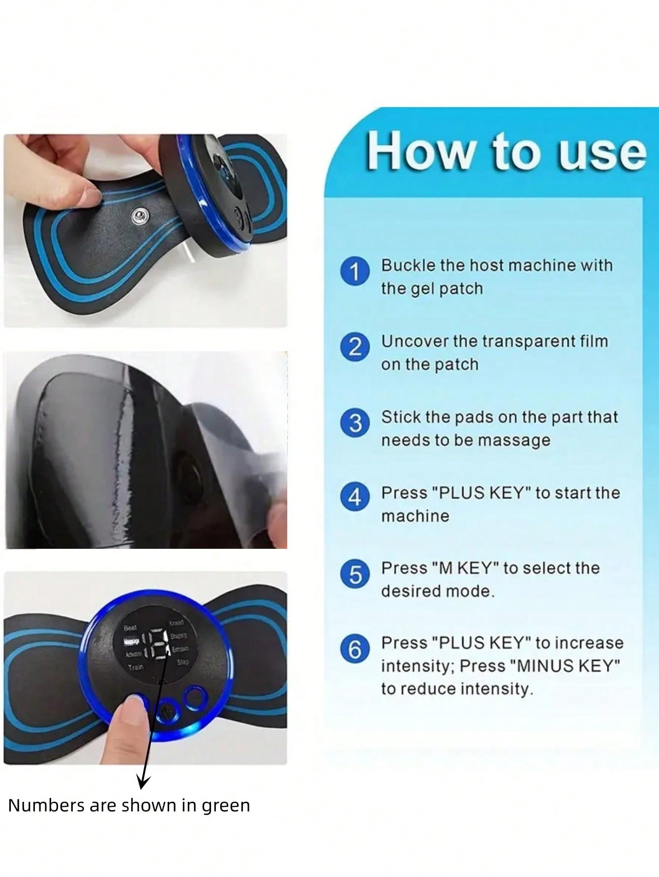 1pc Shoulder Massager With Quick Control, Usb Rechargeable, 8 Modes, 19 Gears, Portable & Multifunctional Body Massager For Neck & Shoulder Relaxation