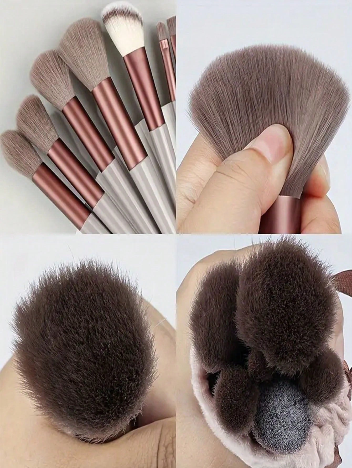 13pcs Makeup brush set 13 makeup brush set plus storage bag Non-shedding eyeshadow brush Soft ultra soft affordable brush Super soft non-shedding Beginner makeup artist 13 set brush Eyeshadow brush Contouring brush Makeup set Eyeshadow brush Soft makeup b