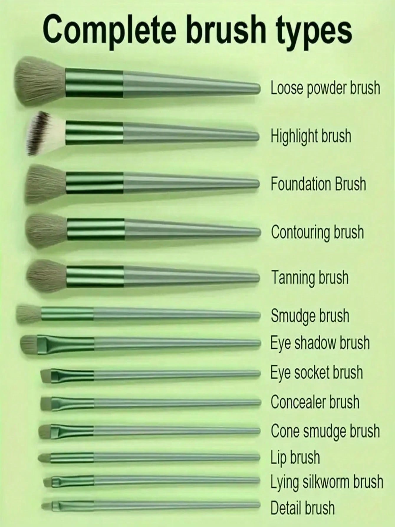 13pcs Makeup brush set 13 makeup brush set plus storage bag Non-shedding eyeshadow brush Soft ultra soft affordable brush Super soft non-shedding Beginner makeup artist 13 set brush Eyeshadow brush Contouring brush Makeup set Eyeshadow brush Soft makeup b