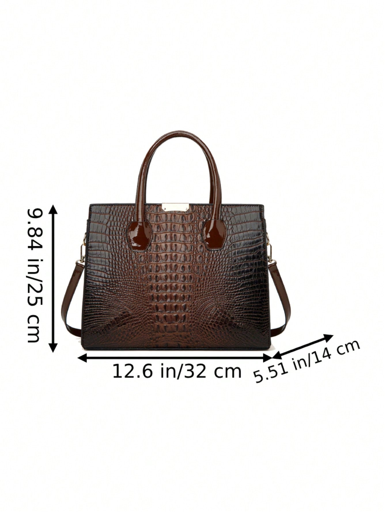 3pcs/Set Women'S Crocodile Pattern Tote Bag With Large Capacity, Stylish Shoulder, Crossbody, Handbag Wallet, Cardholder, Casual Bag, Gift, Beige