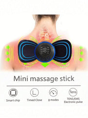 1pc Shoulder Massager With Quick Control, Usb Rechargeable, 8 Modes, 19 Gears, Portable & Multifunctional Body Massager For Neck & Shoulder Relaxation