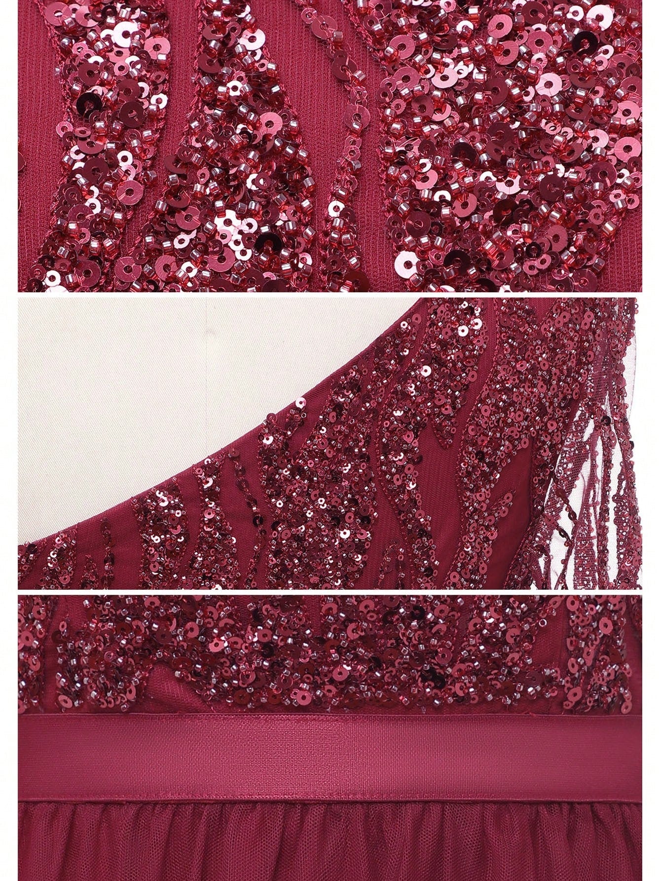 One-shoulder Sparkly Sequin Women Extravagant Dress