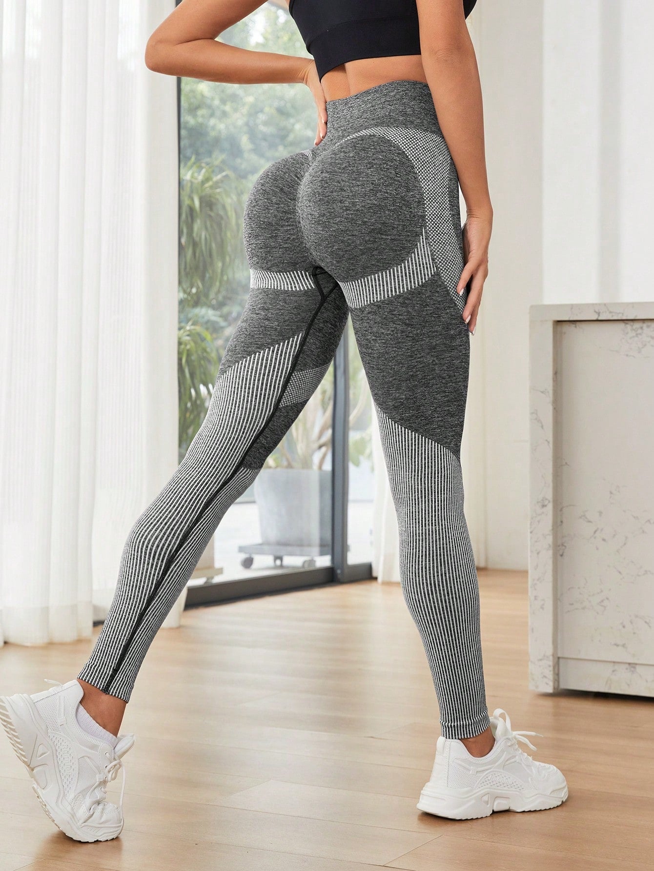 2pcs Seamless  High Stretch Tummy Control Sports Leggings