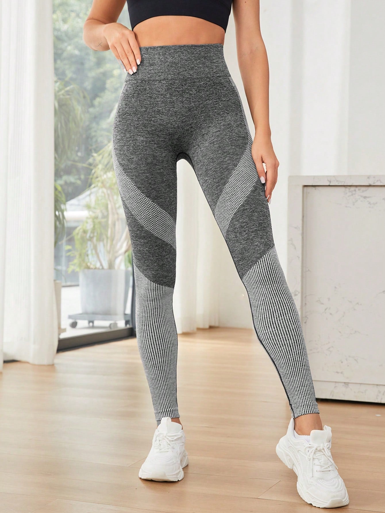 2pcs Seamless  High Stretch Tummy Control Sports Leggings