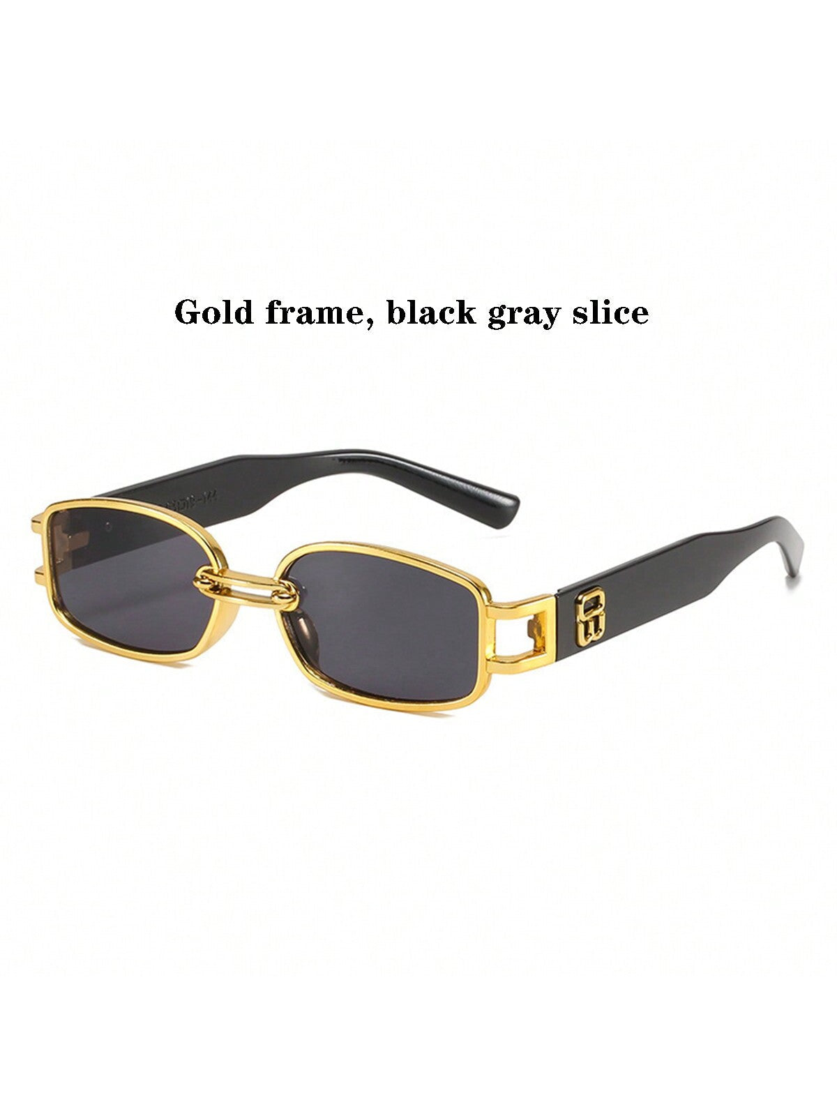 1pc Unisex Sunglasses, Fashionable Metal Ring Square Frame Street Style Shades For Men & Women