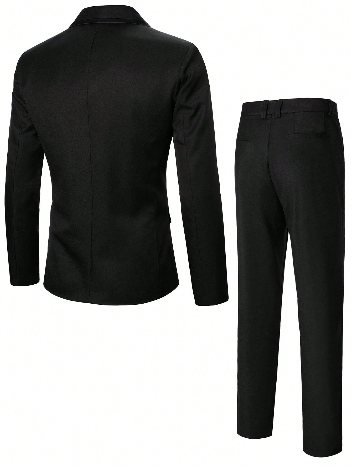 Manfinity Homme Men 1pc Contrast Trim Peak Lapel Blazer and 1pc Suit Pants Set