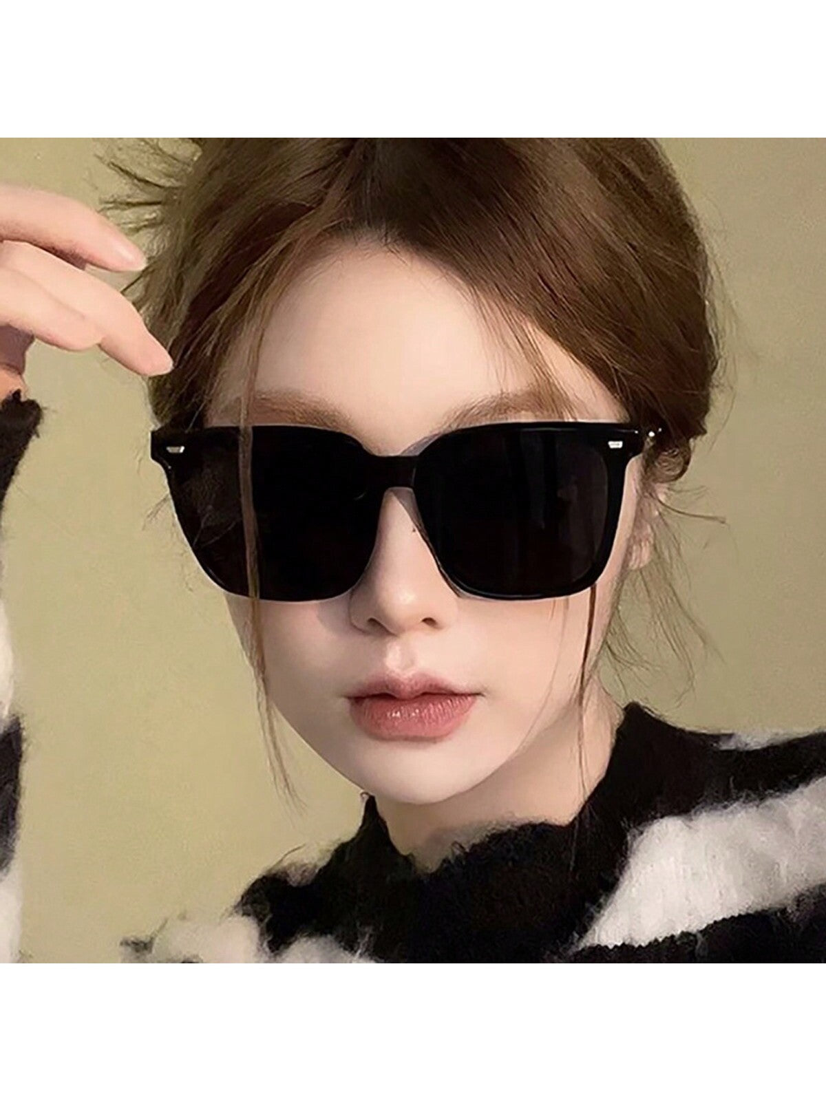 1pc Unisex Fashionable Sunglasses Korean Summer Uv Protection Polarized Sun Glasses