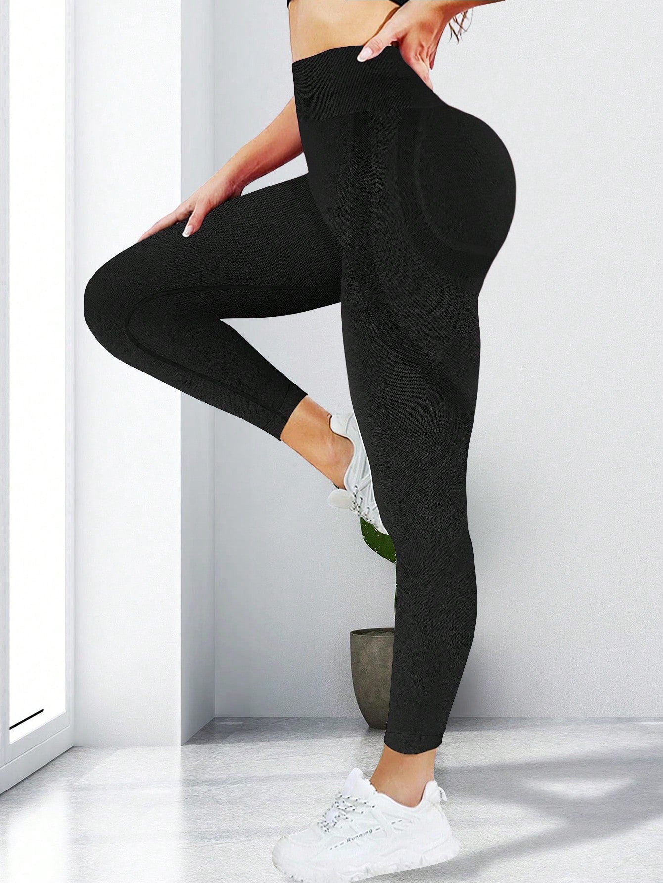 2pcs Seamless  High Stretch Tummy Control Sports Leggings