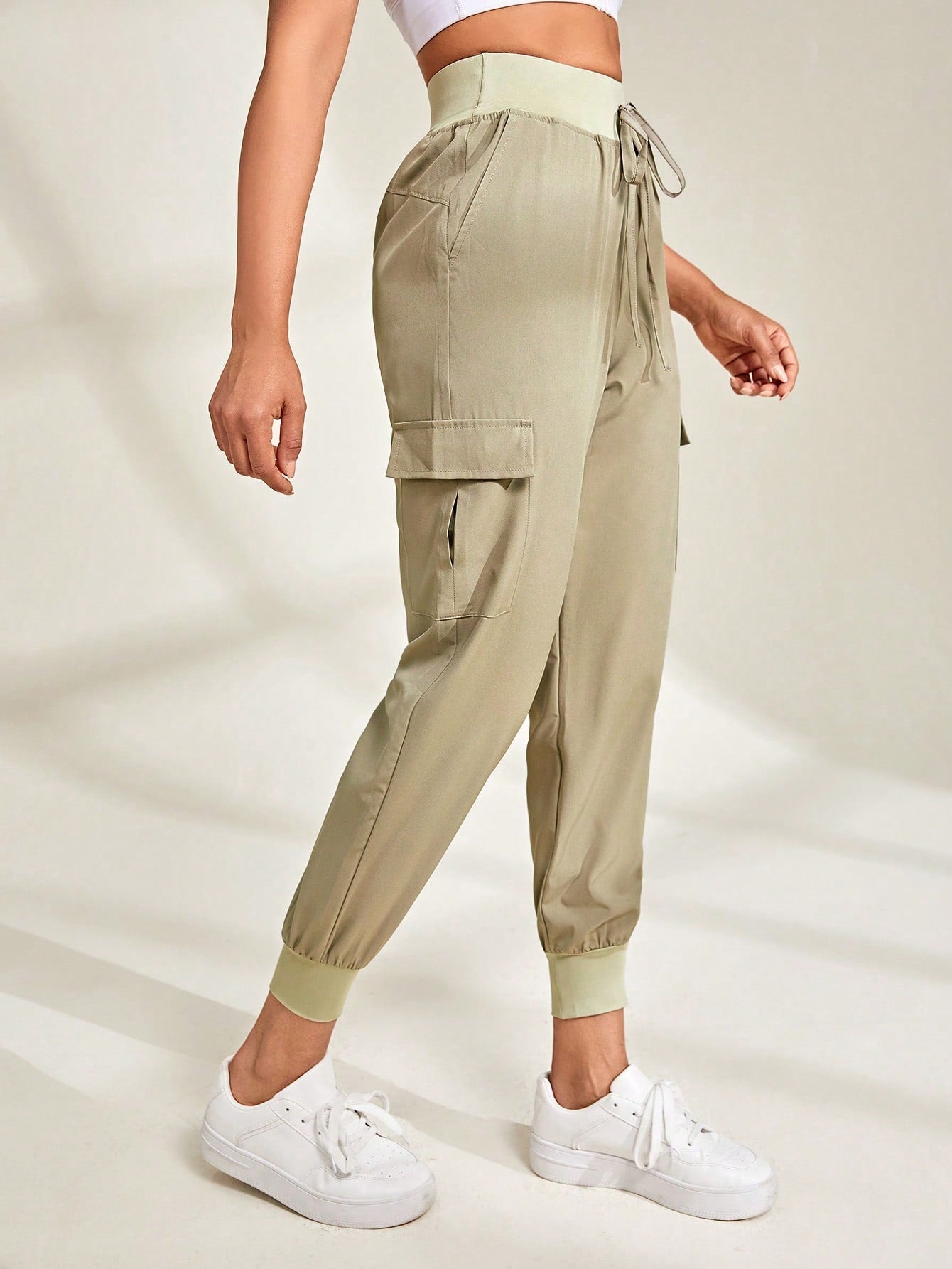 Daily&Casual Women'S Solid Color Elastic Waist Sweatpants