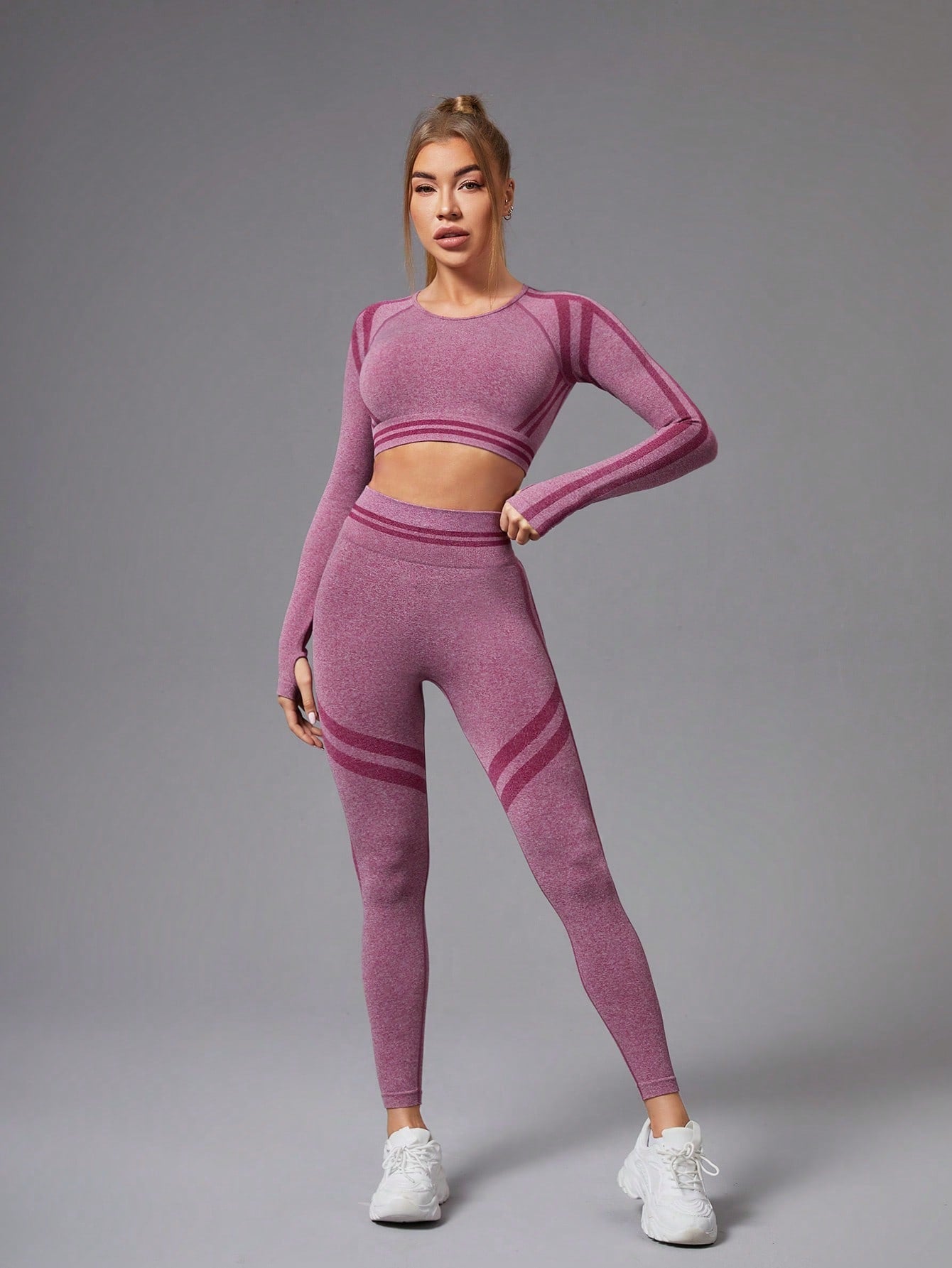 Daily&Casual Women'S Solid Color Slim Fit Sports Suit