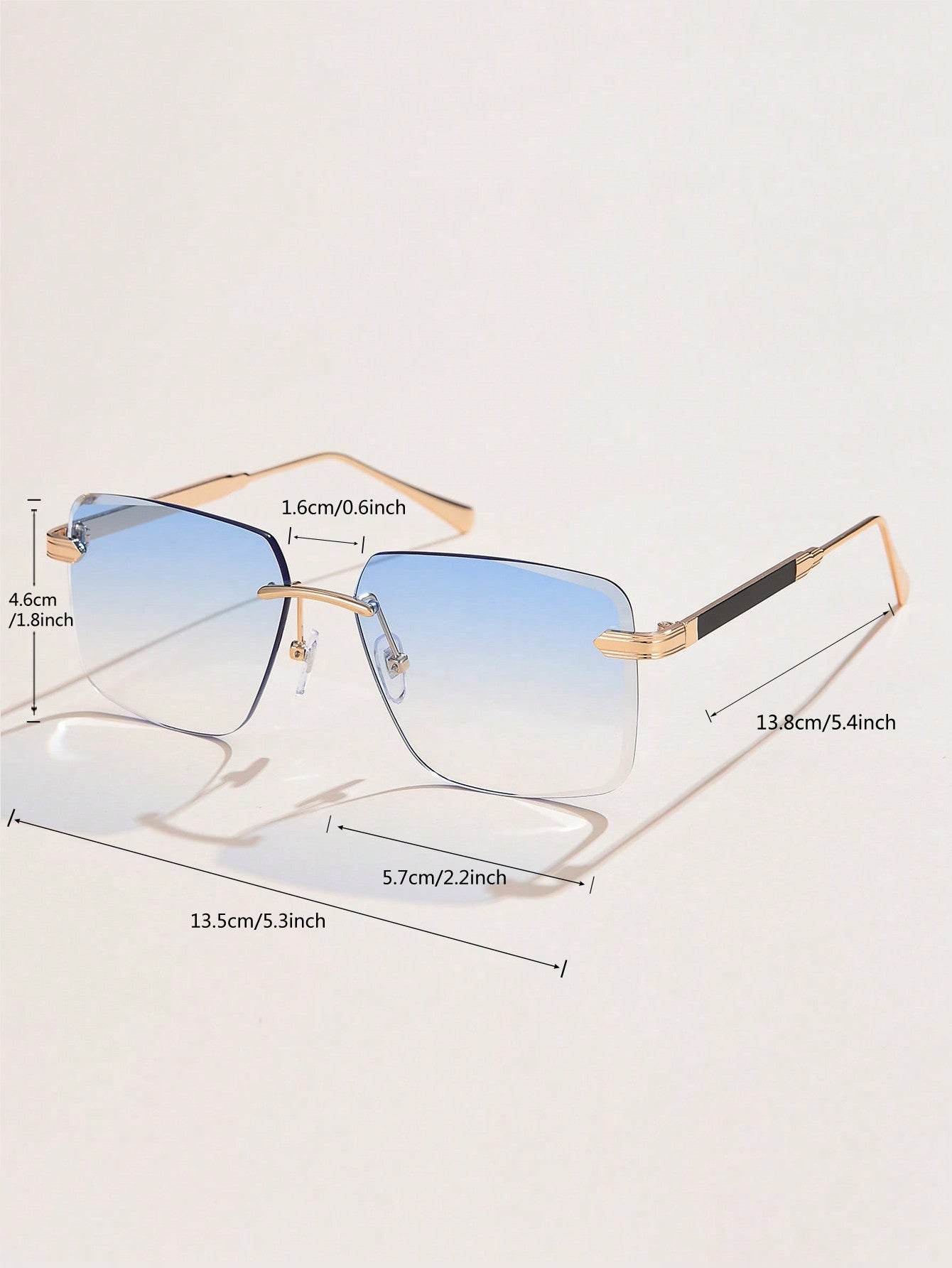 Ombre Lens Rimless Fashion Glasses for a Trendy Vintage Look