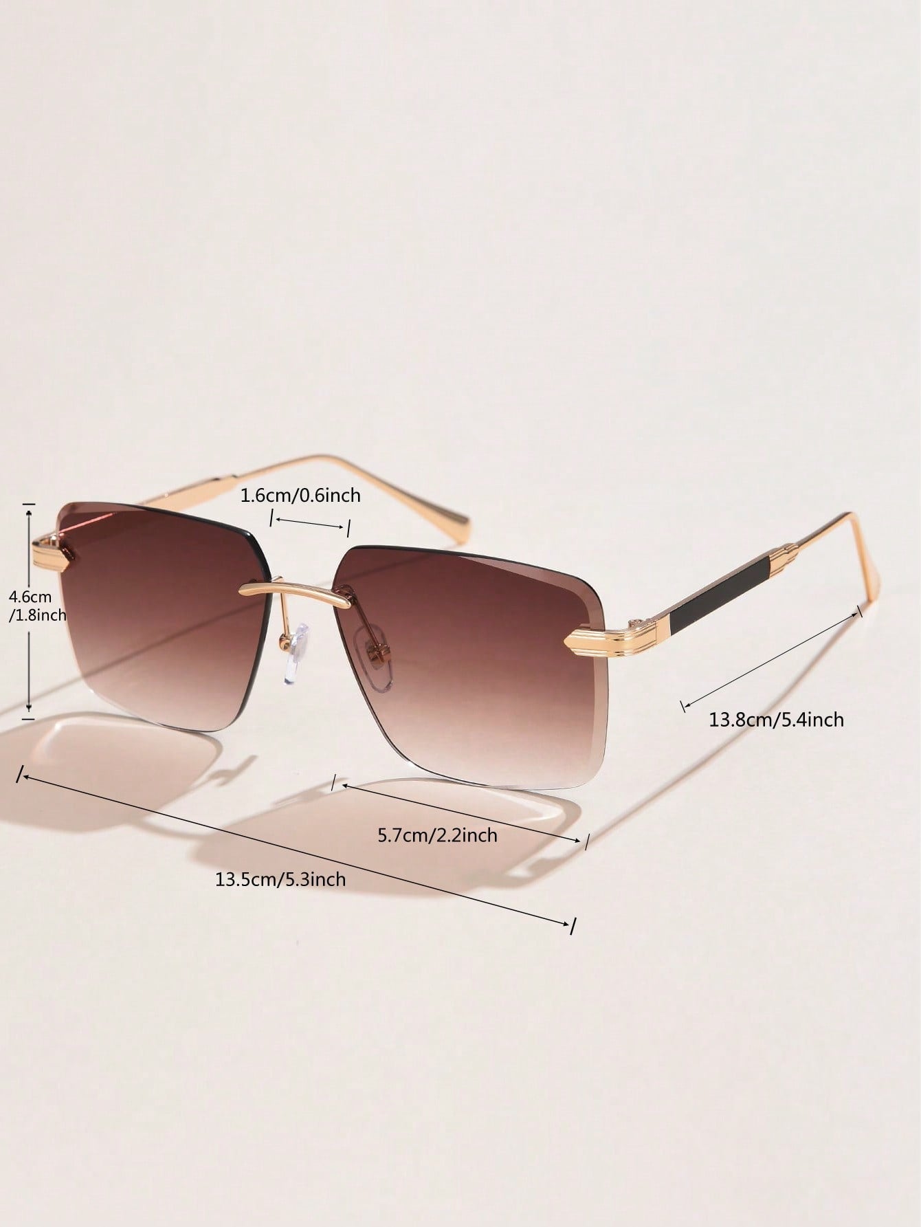 Ombre Lens Rimless Fashion Glasses for a Trendy Vintage Look