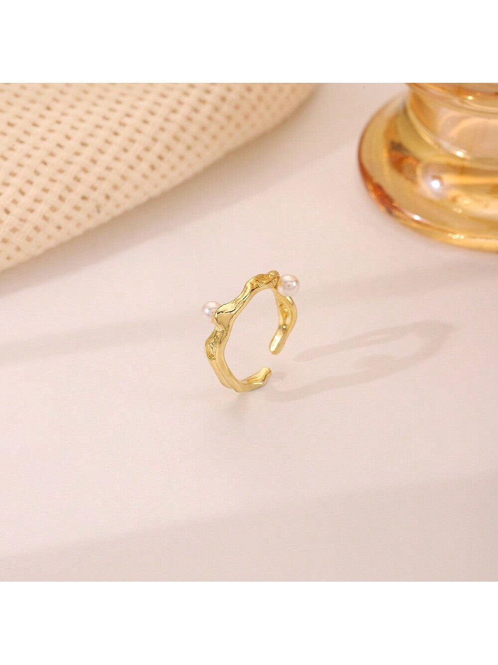 1pc Water Drop Shaped Ring Wrap Ring, Simple And Versatile Women'S Open Ring