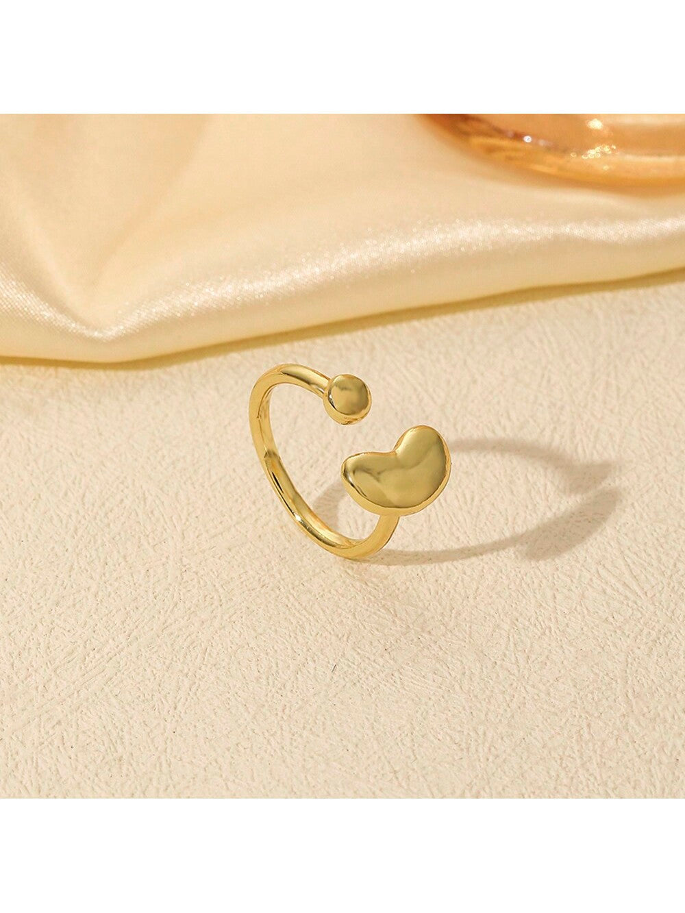 1pc Water Drop Shaped Ring Wrap Ring, Simple And Versatile Women'S Open Ring