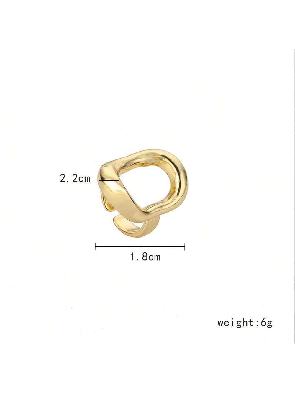 1pc Water Drop Shaped Ring Wrap Ring, Simple And Versatile Women'S Open Ring